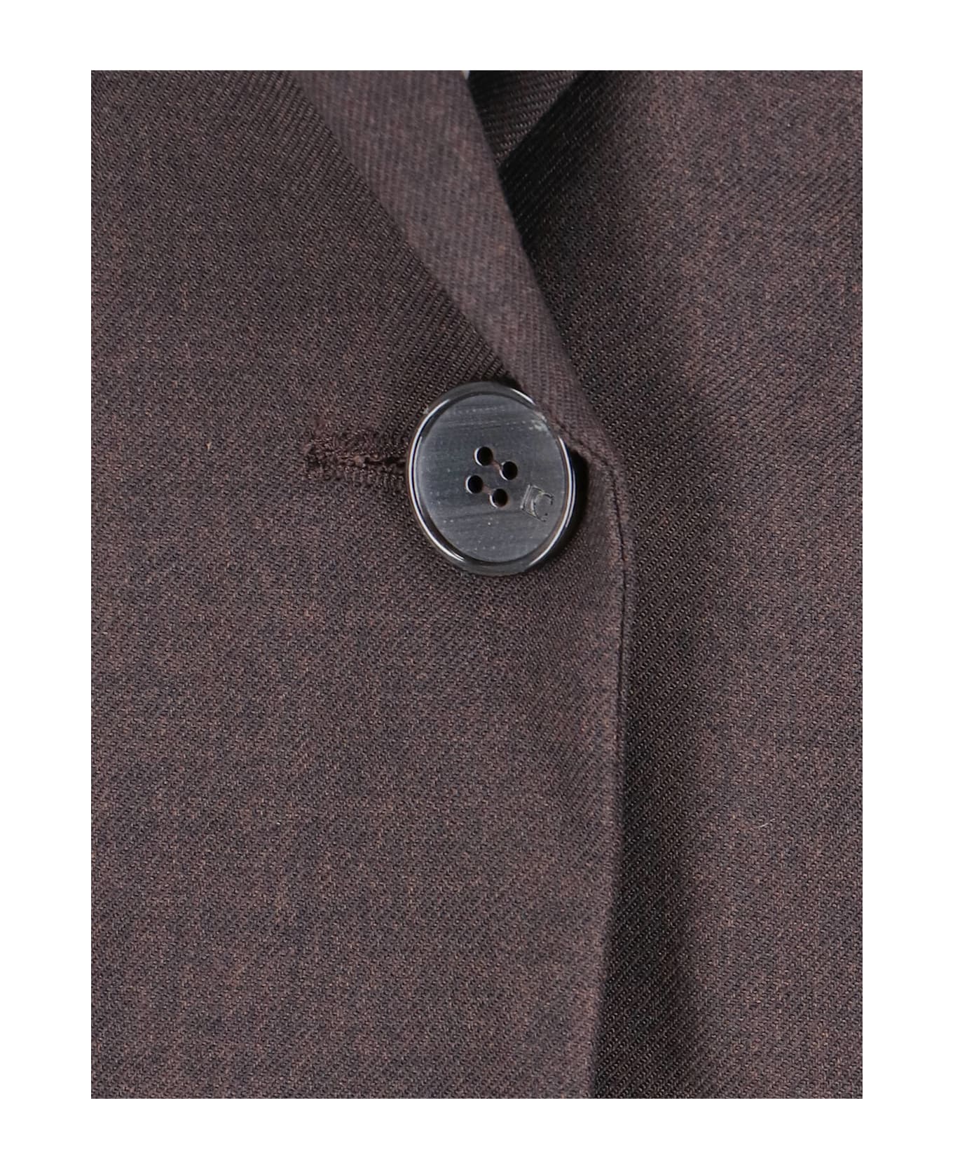 Low Classic Single-breasted Blazer - Brown