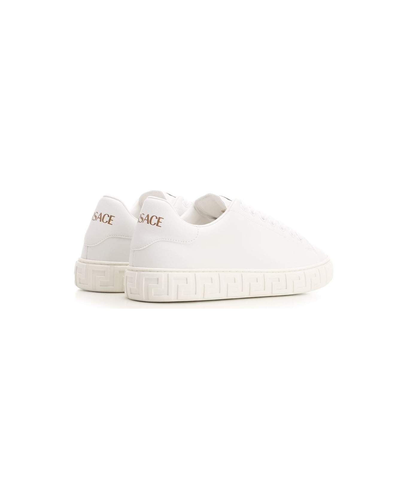 Versace 'greca' Sole Sneakers - White
