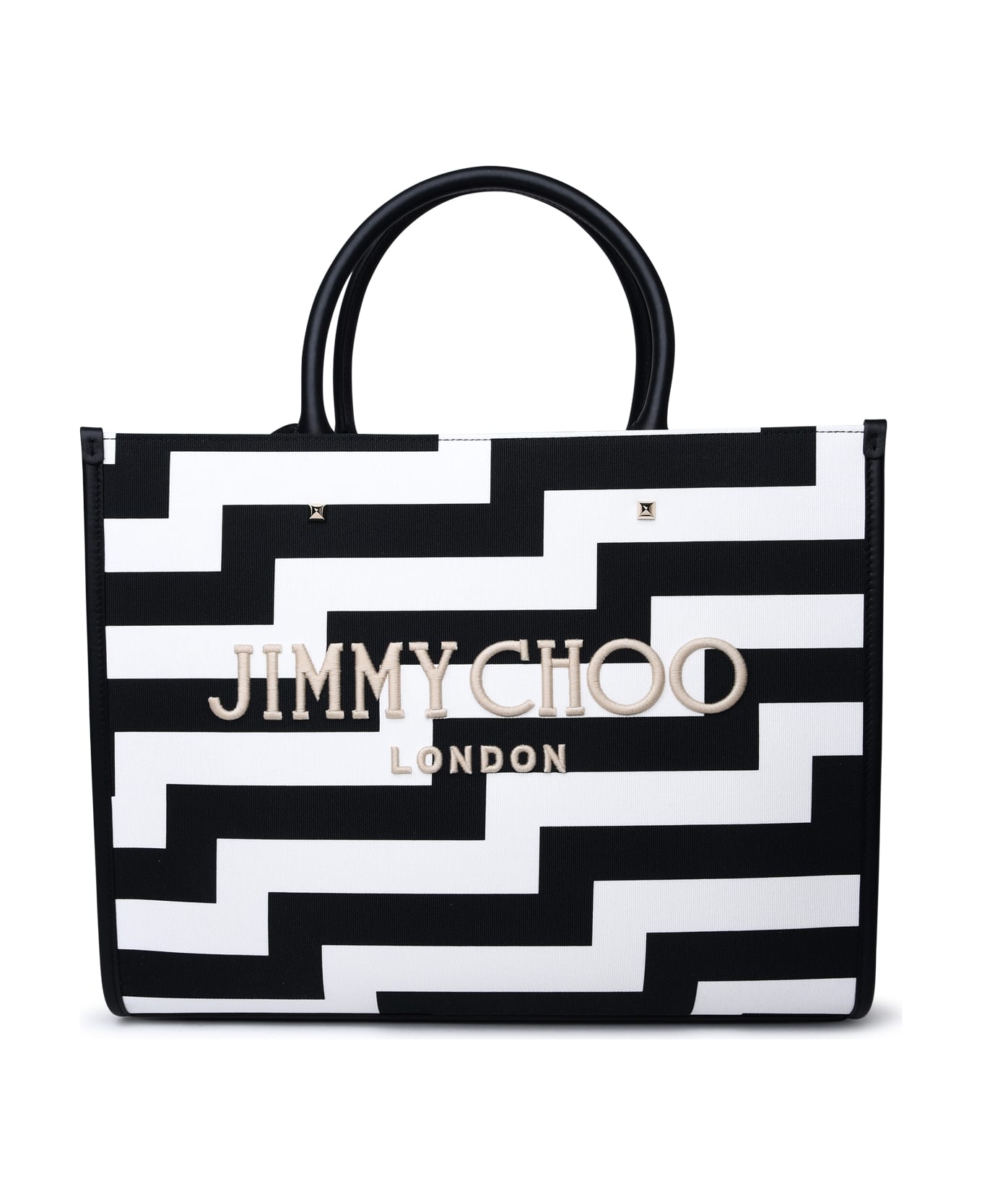 Jimmy Choo Two-tone Fabric Bag - Black トートバッグ