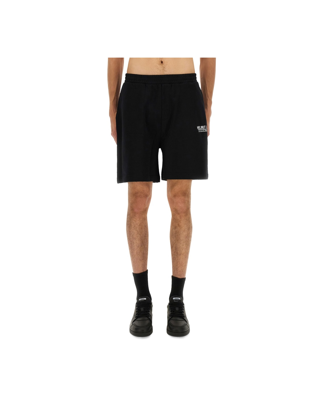 Helmut Lang Shorts With Logo - BLACK