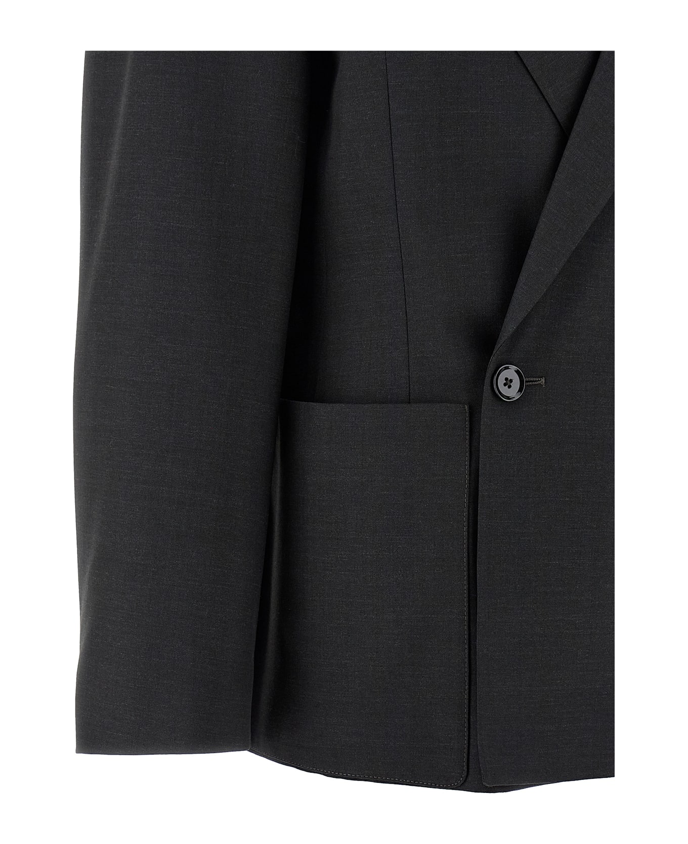 Lemaire Double-breasted Tailored Blazer - Black  