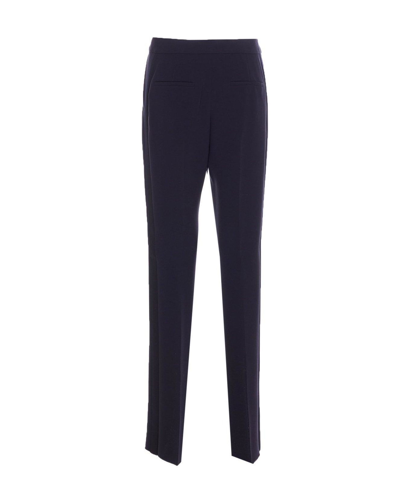Max Mara Pianoforte Pleat Detailed Straight Leg Pants - Blue