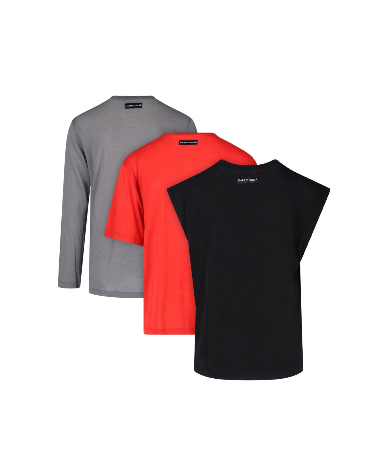 Marine Serre Set Of 2 T-shirts And Tank Top - Multicolor