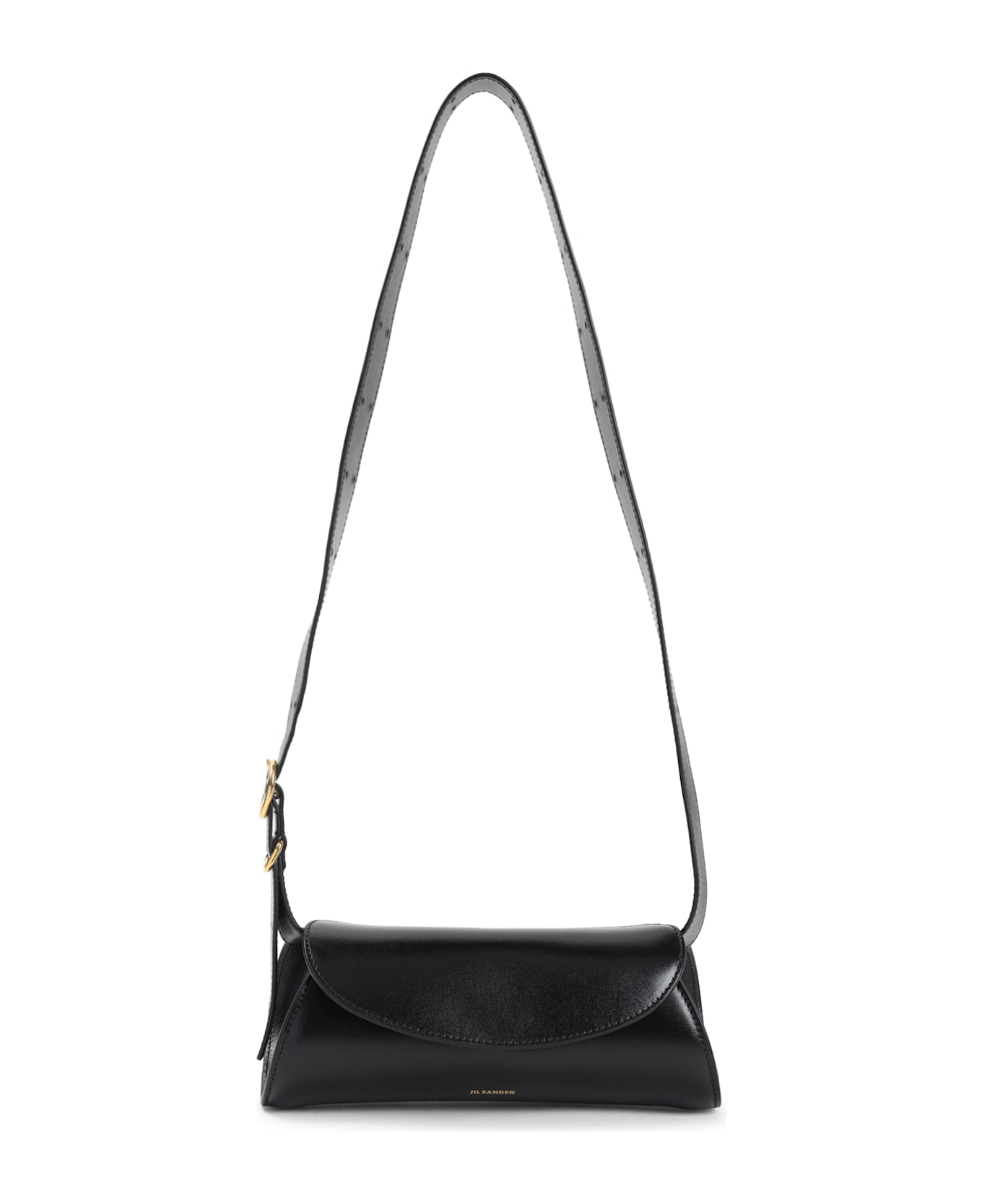 Jil Sander Leather Cannolo Mini Bag - Black