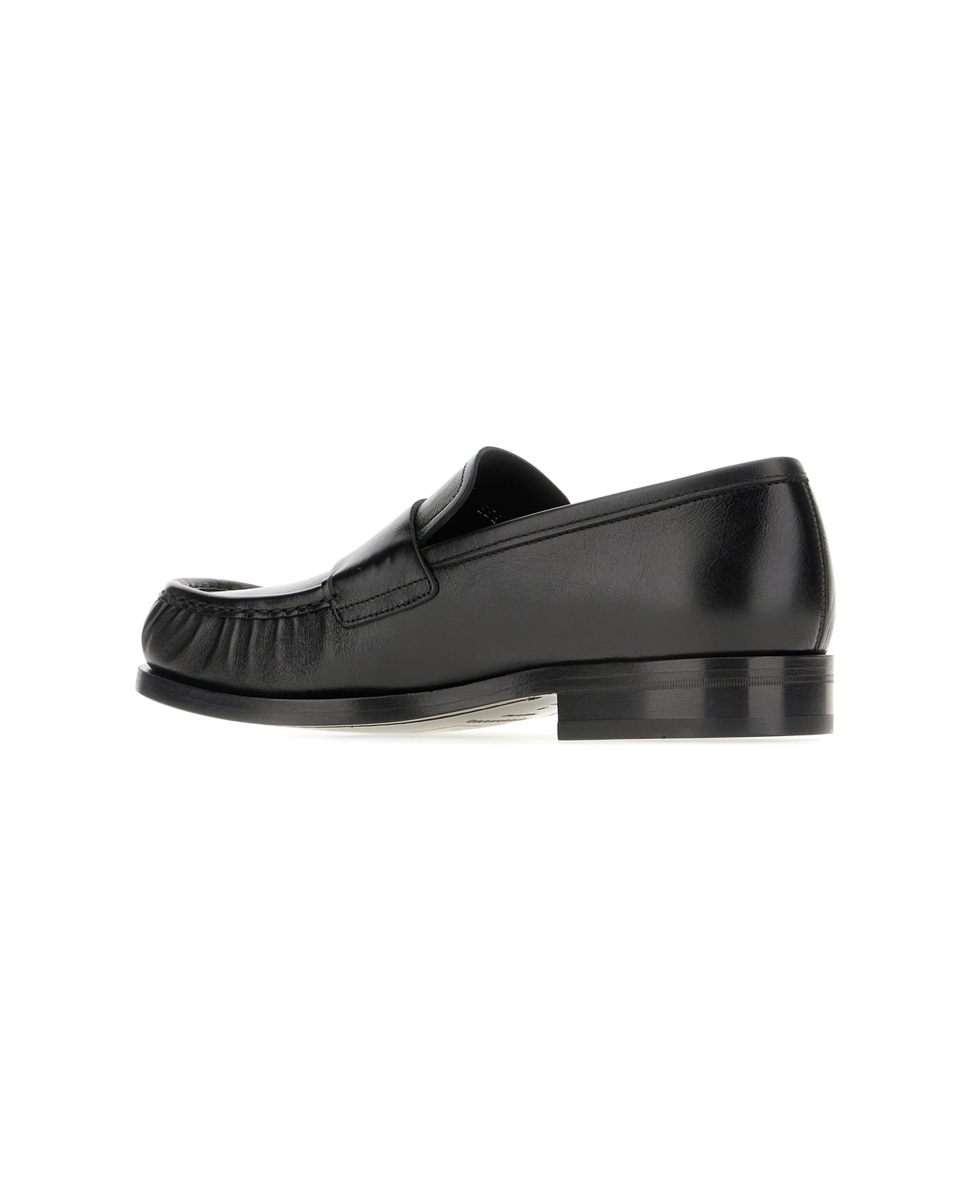 Ferragamo Black Leather Loafers - BLACK
