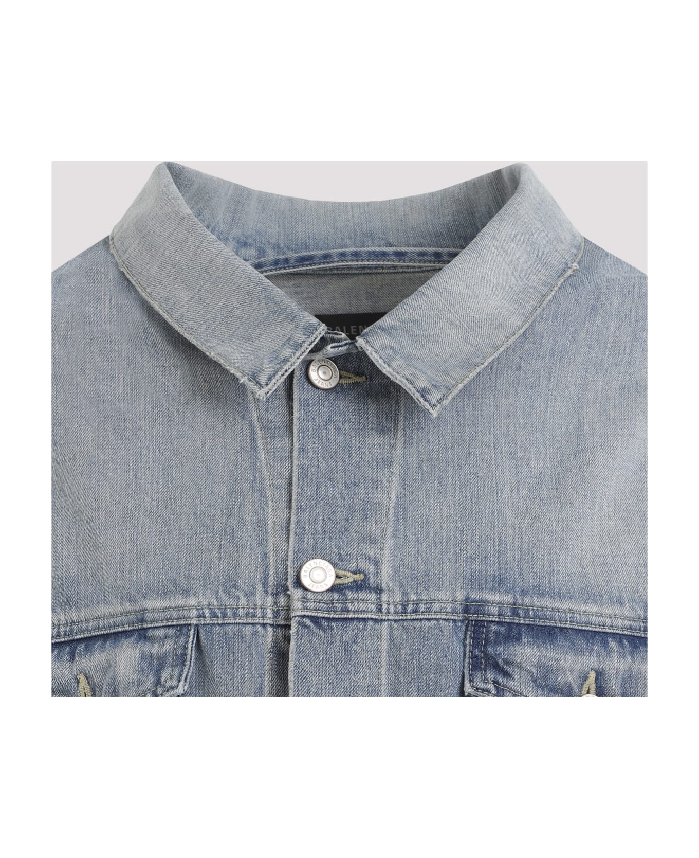 Balenciaga Off Shoulder Jacket - Outback Blue