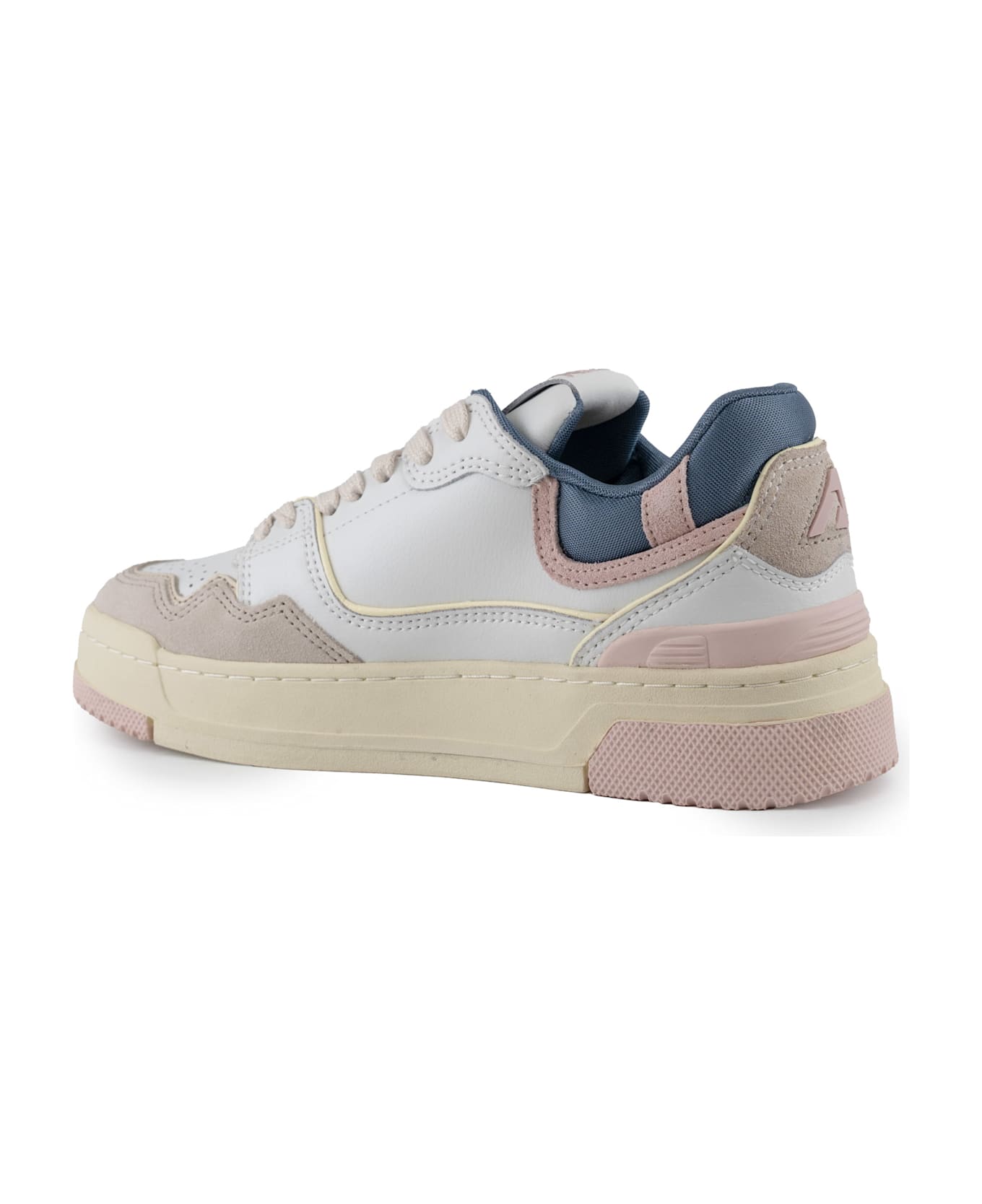 Autry Clc Sneakers In Leather And Suede - Multisue/col wht/peachwip