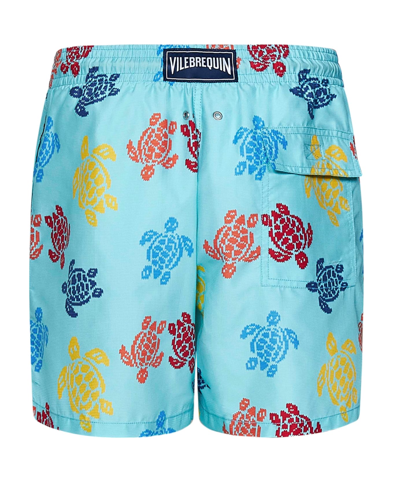 Vilebrequin X Falke Moorea Ronde Des Tortues Tricot Swimsuit - Blue