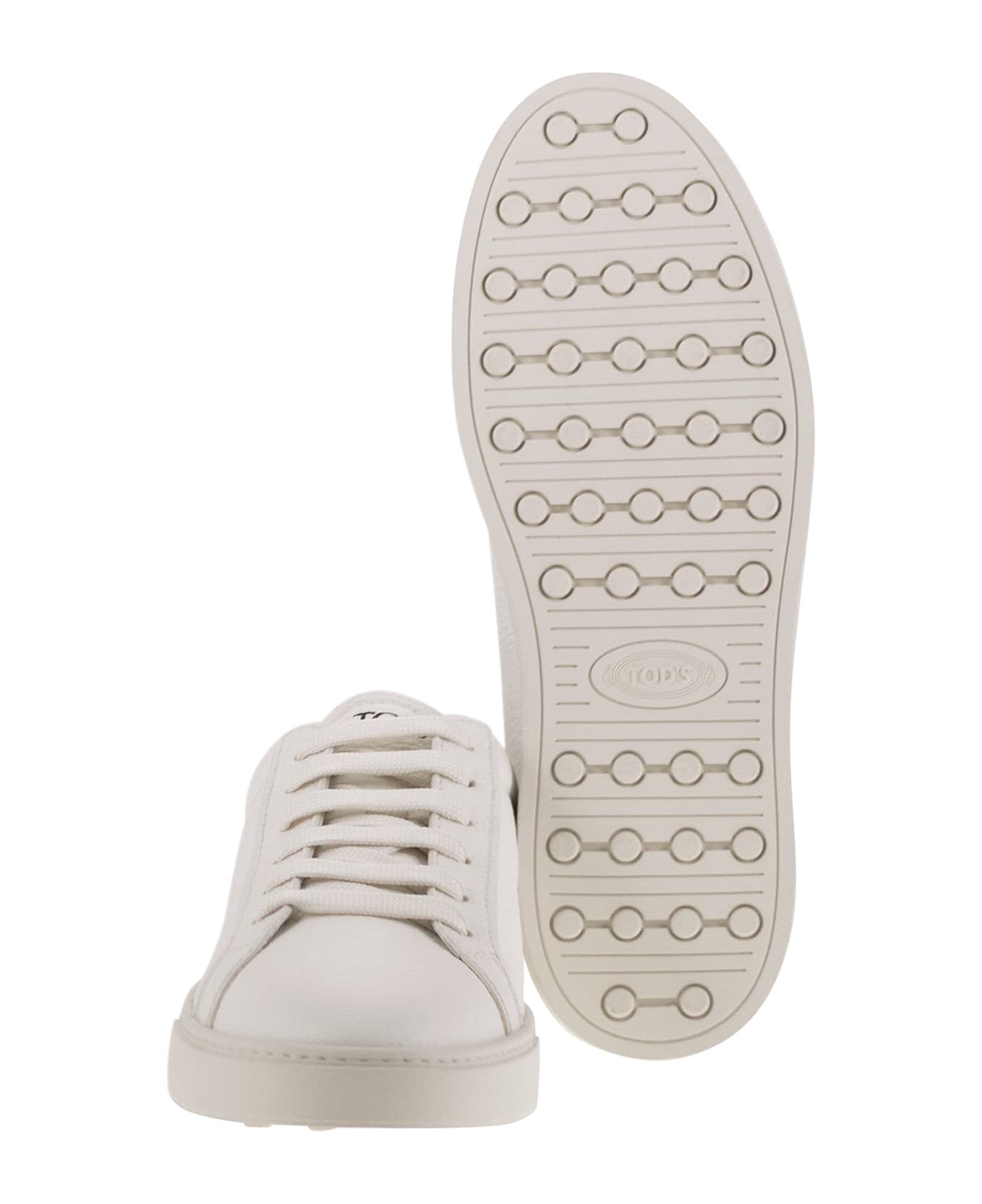 Tod
s Hammered Leather Trainers - White