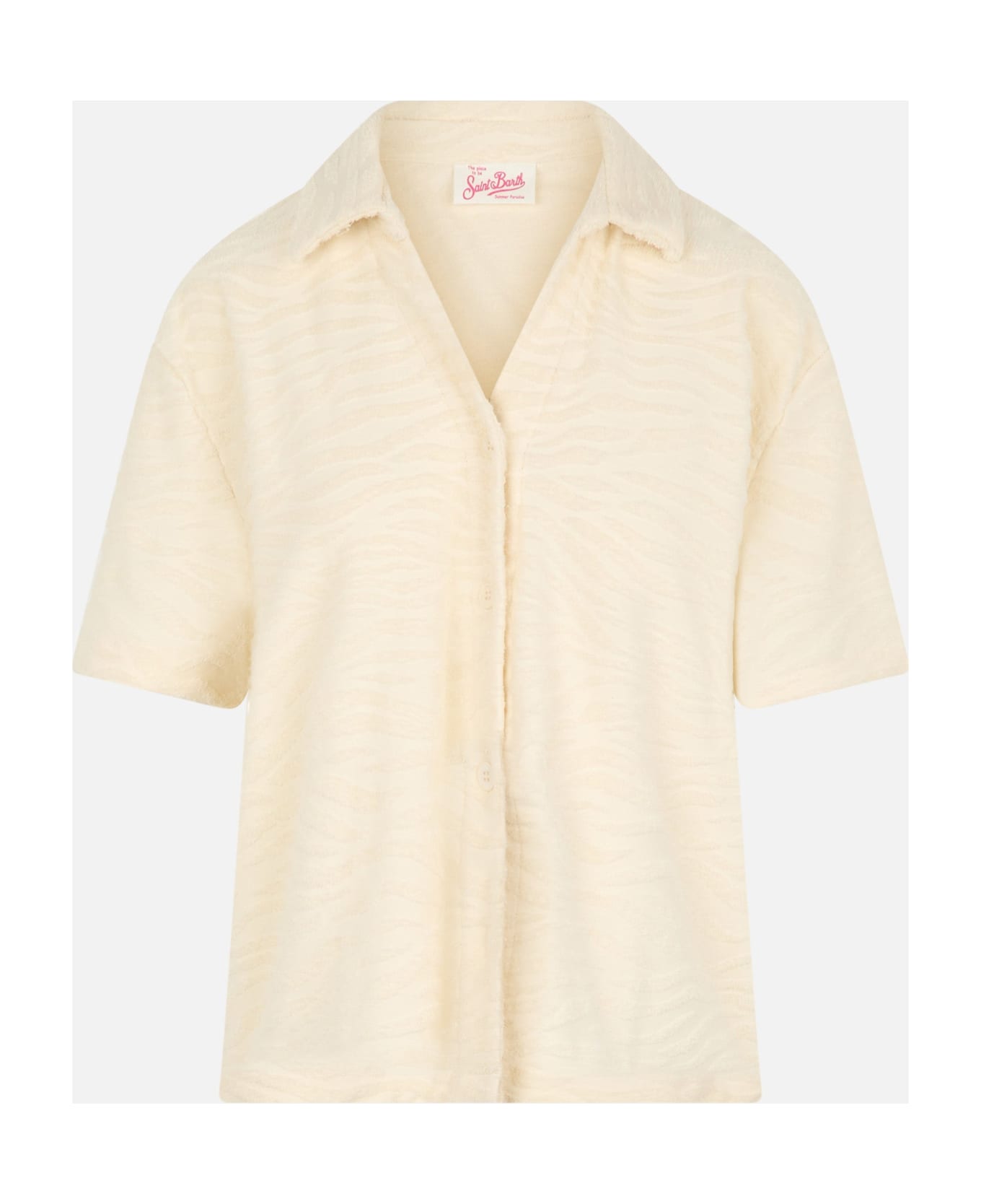 MC2 Saint Barth Woman Terry Cotton Shirt Sheila - WHITE