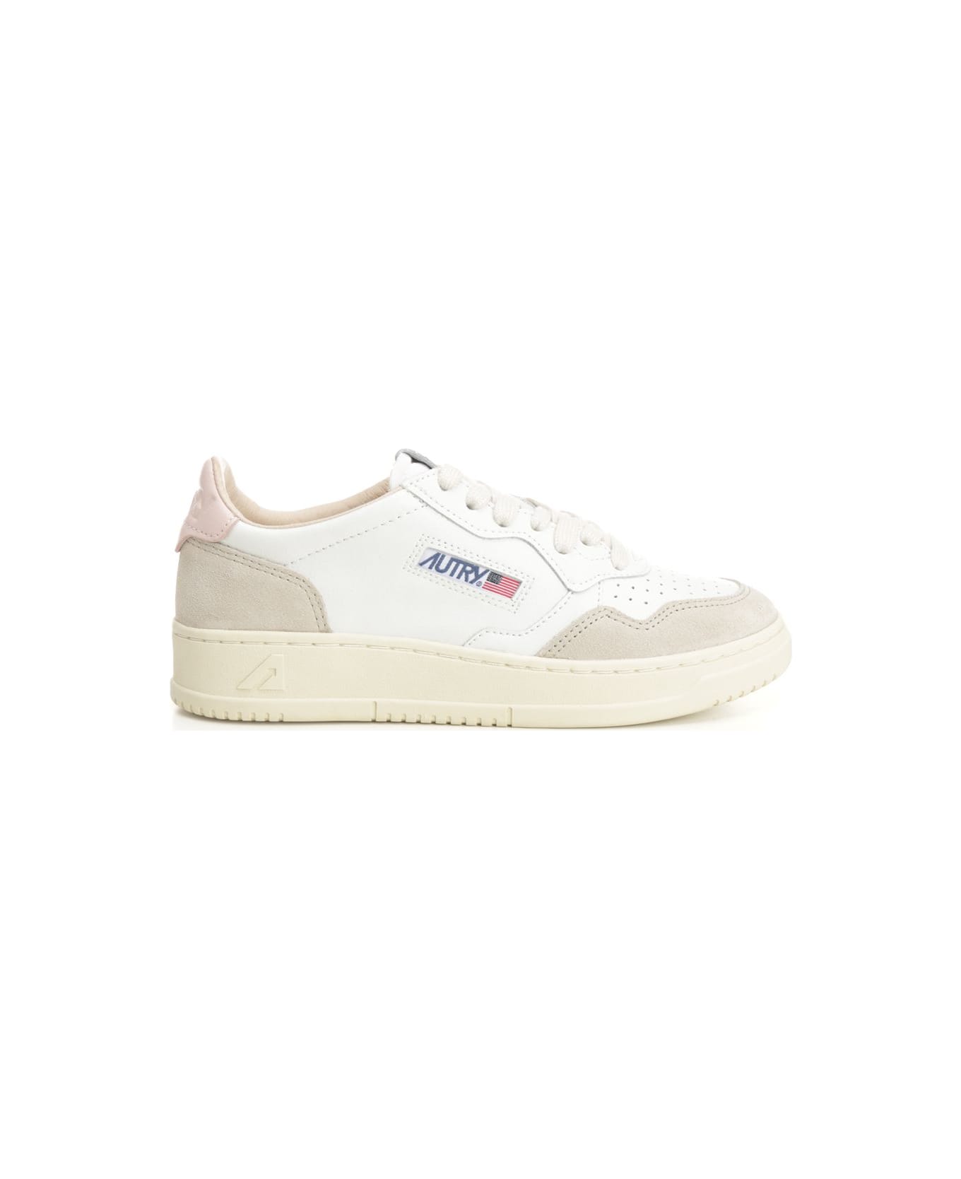 Autry 'medalist Low' Sneaker - White Powder Pink