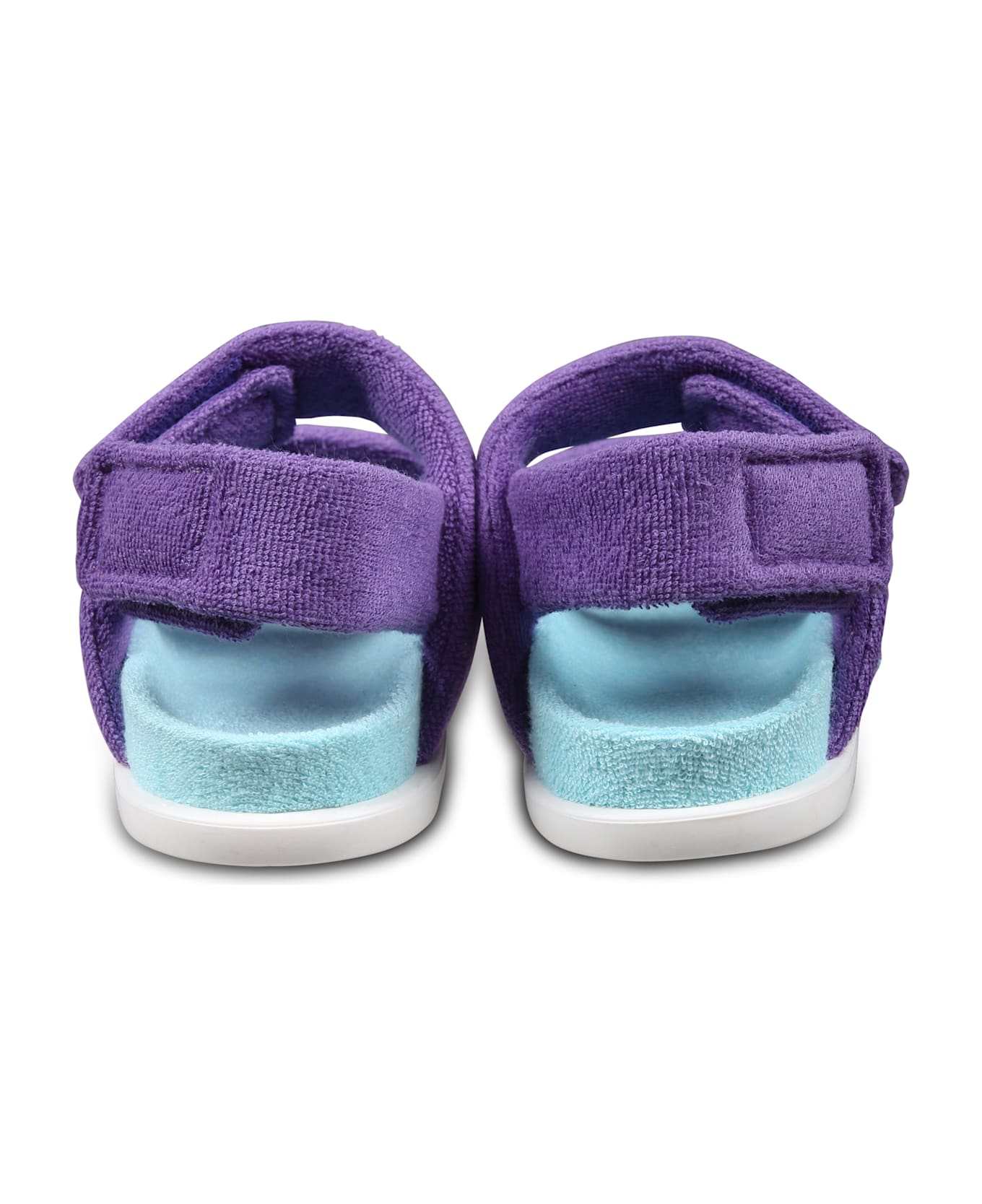 Marni Purple Sandals For Girl With Logo - Violet