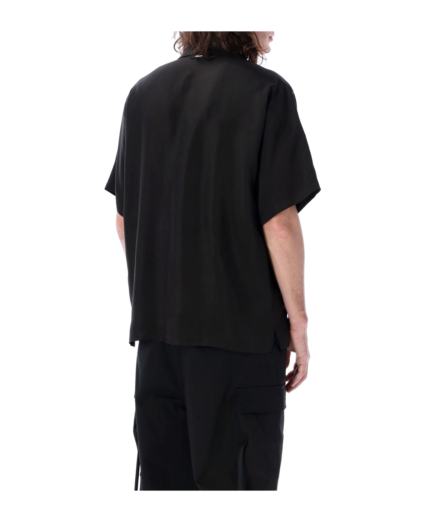 MSGM Viscose Bowling Shirt - BLACK