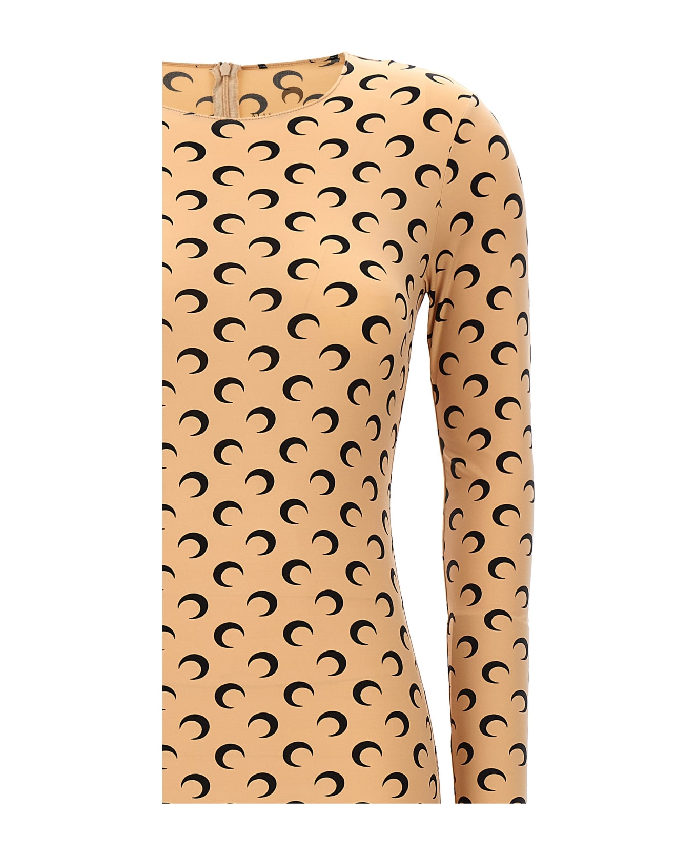 Marine Serre 
moon Printed
 Catsuit - Beige