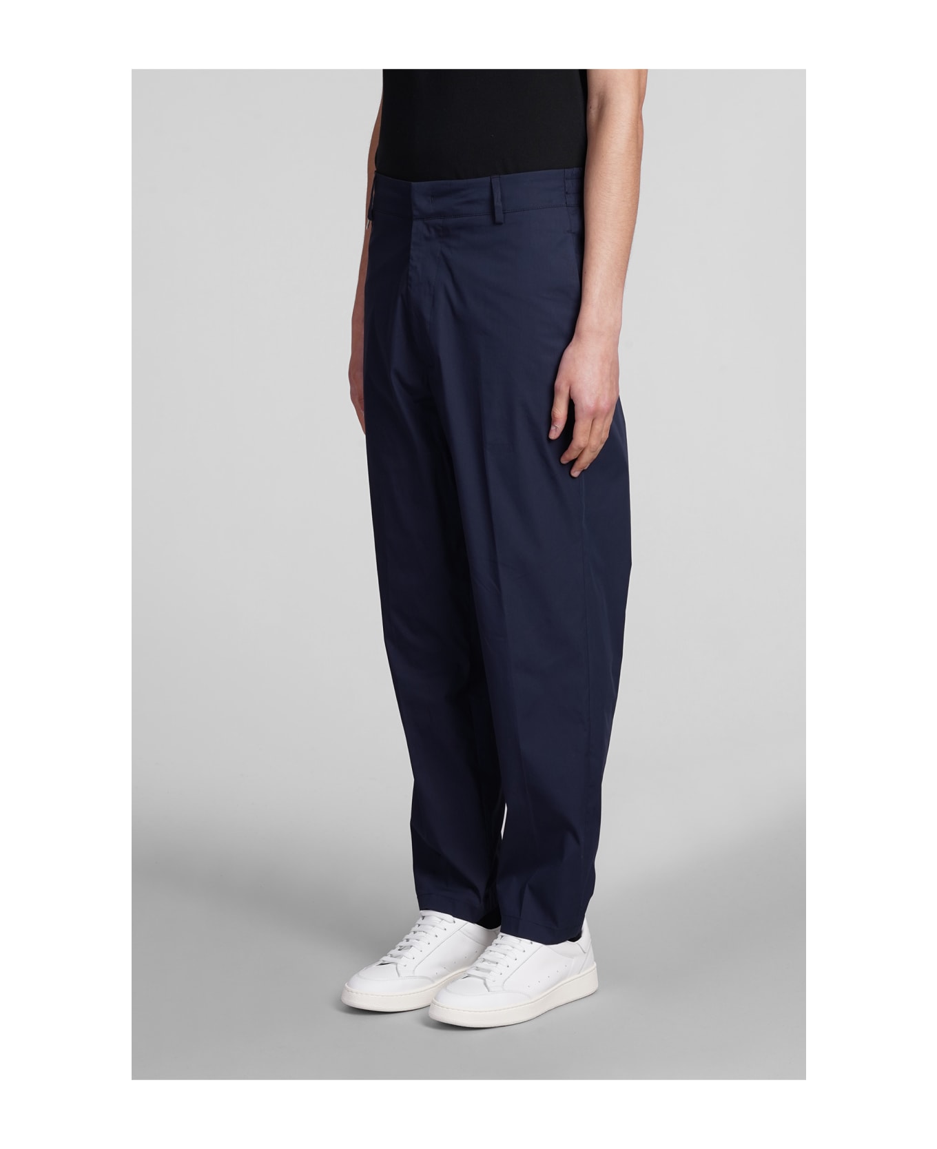 Low Brand George Pants In Blue Cotton - blue ボトムス