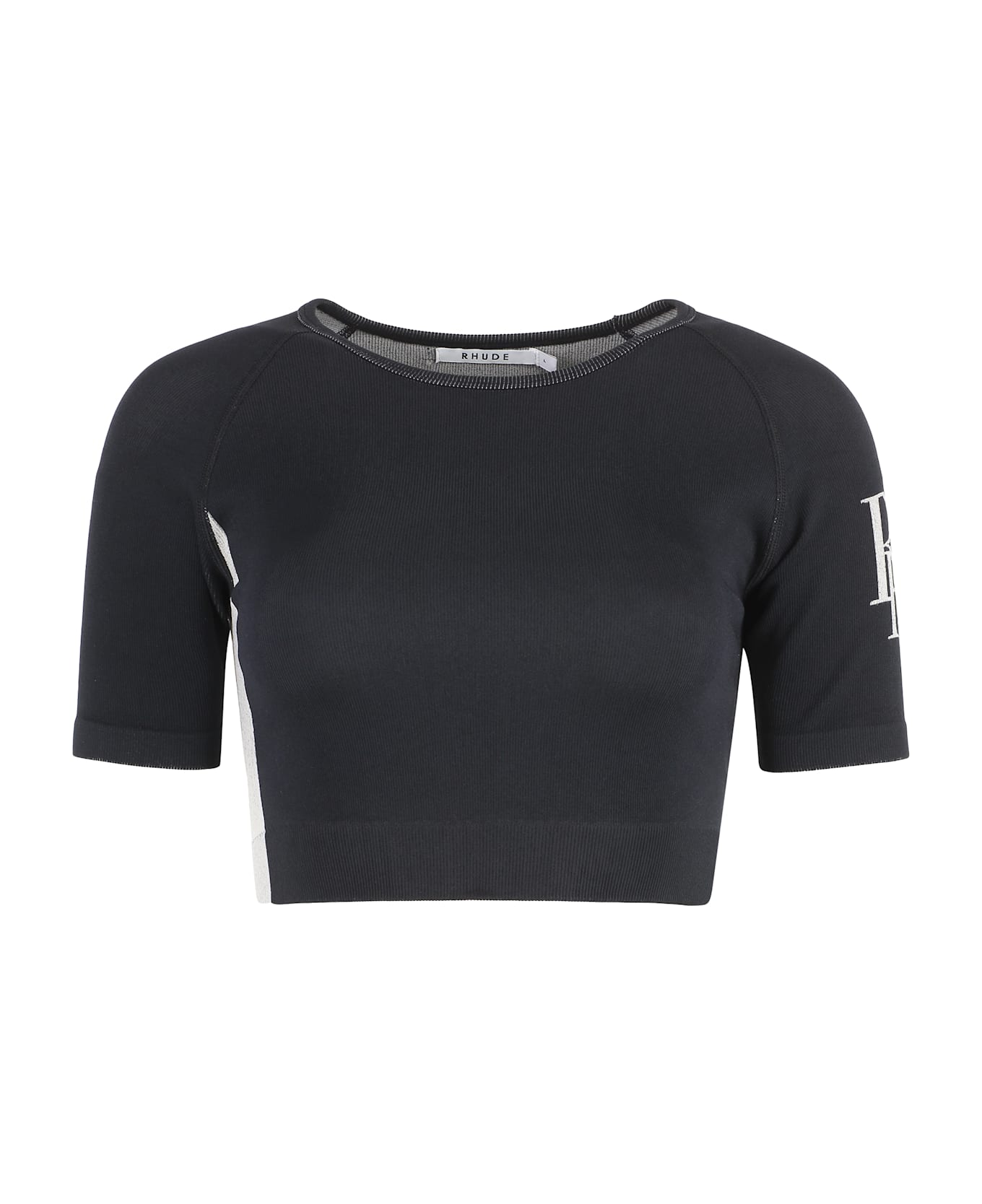 Rhude Crop-top With Logo - black