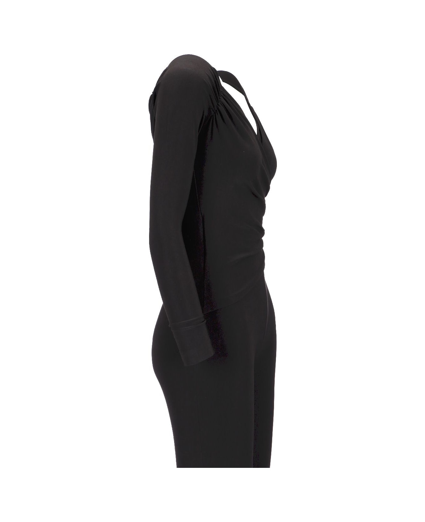 Norma Kamali Off The Shoulder Jumpsuit - Black