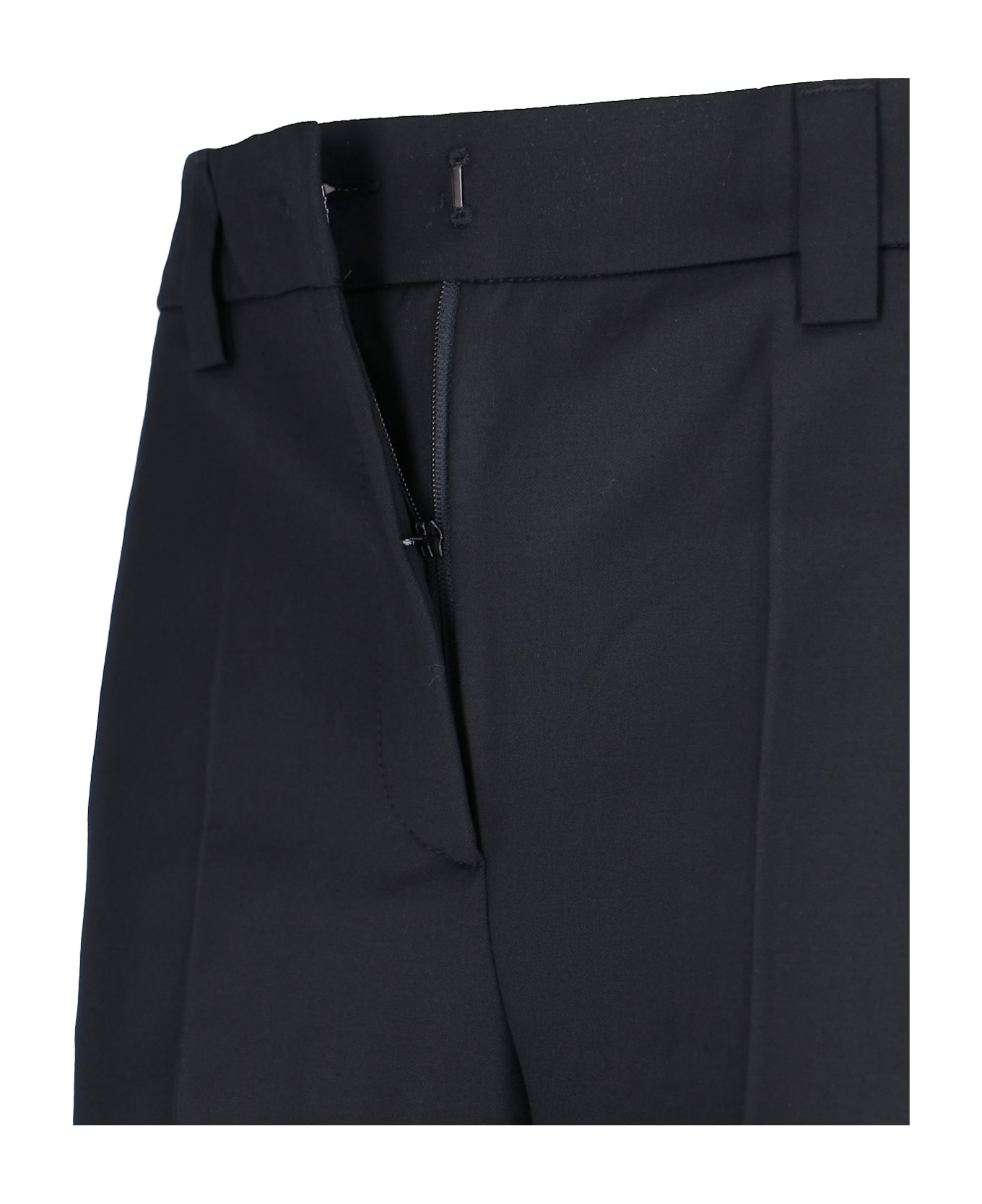 Incotex Straight Wool Pants - Black  