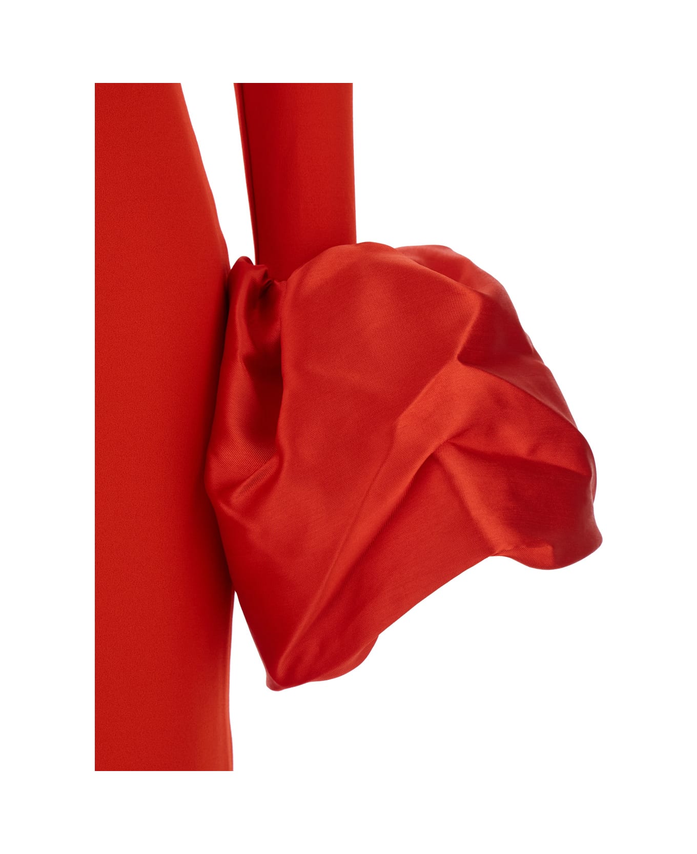 Solace London 
talia
 Maxi Red Dress With Oversized Cuffs In Crepe Woman - Red