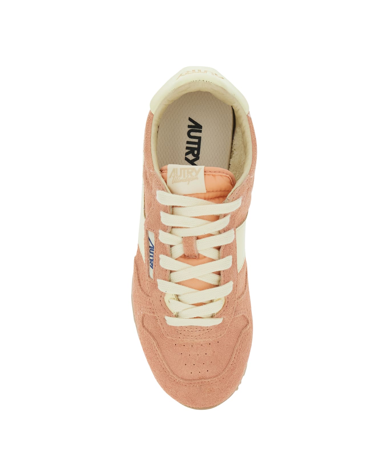 Autry 'windspin Low' Pink Sneaker With Logo On The Side And On The Heel In Suede Woman - Pink