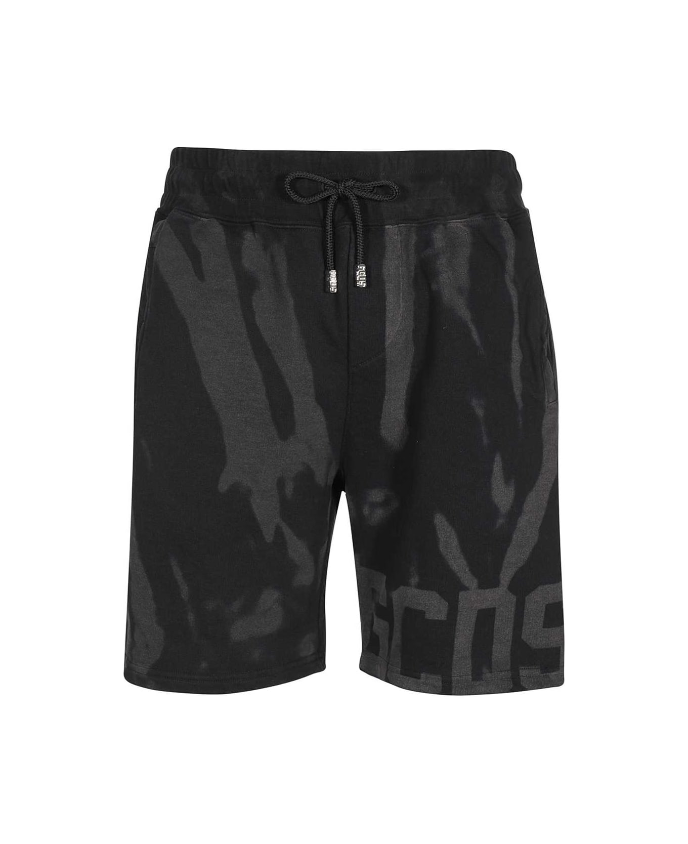 GCDS Cotton Bermuda Shorts - black
