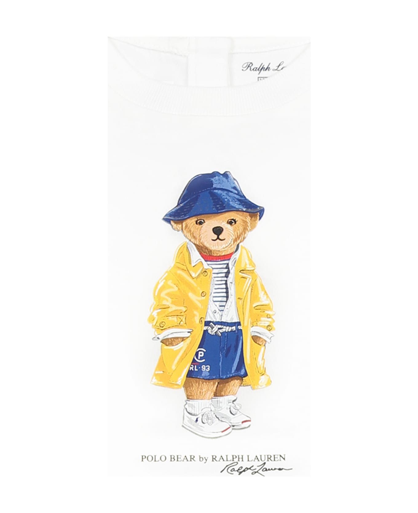 Ralph Lauren White T-shirt For Baby Girl With Polo Bear - White