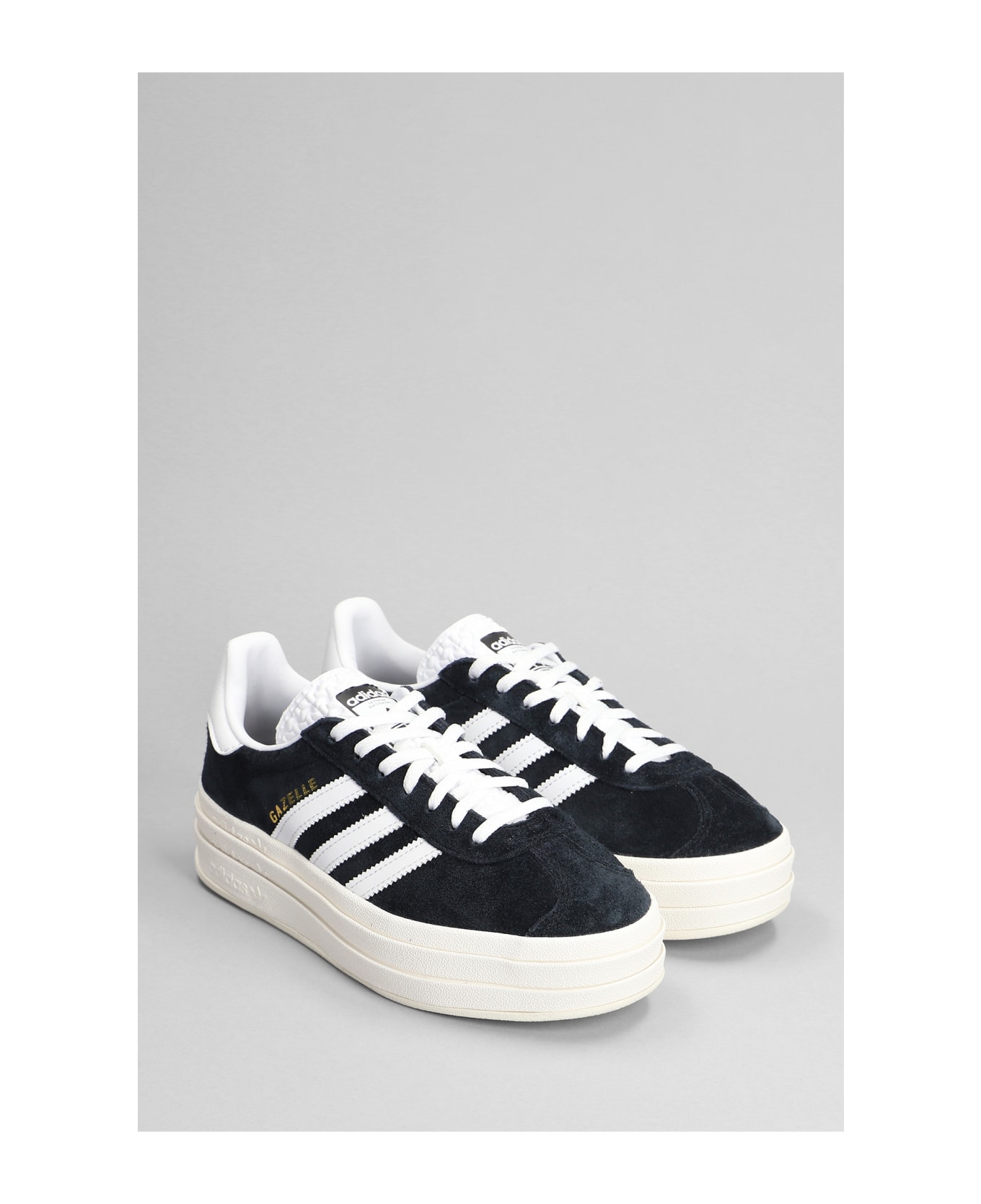 Adidas Originals Gazelle Bold Sneakers In Black Suede - Black