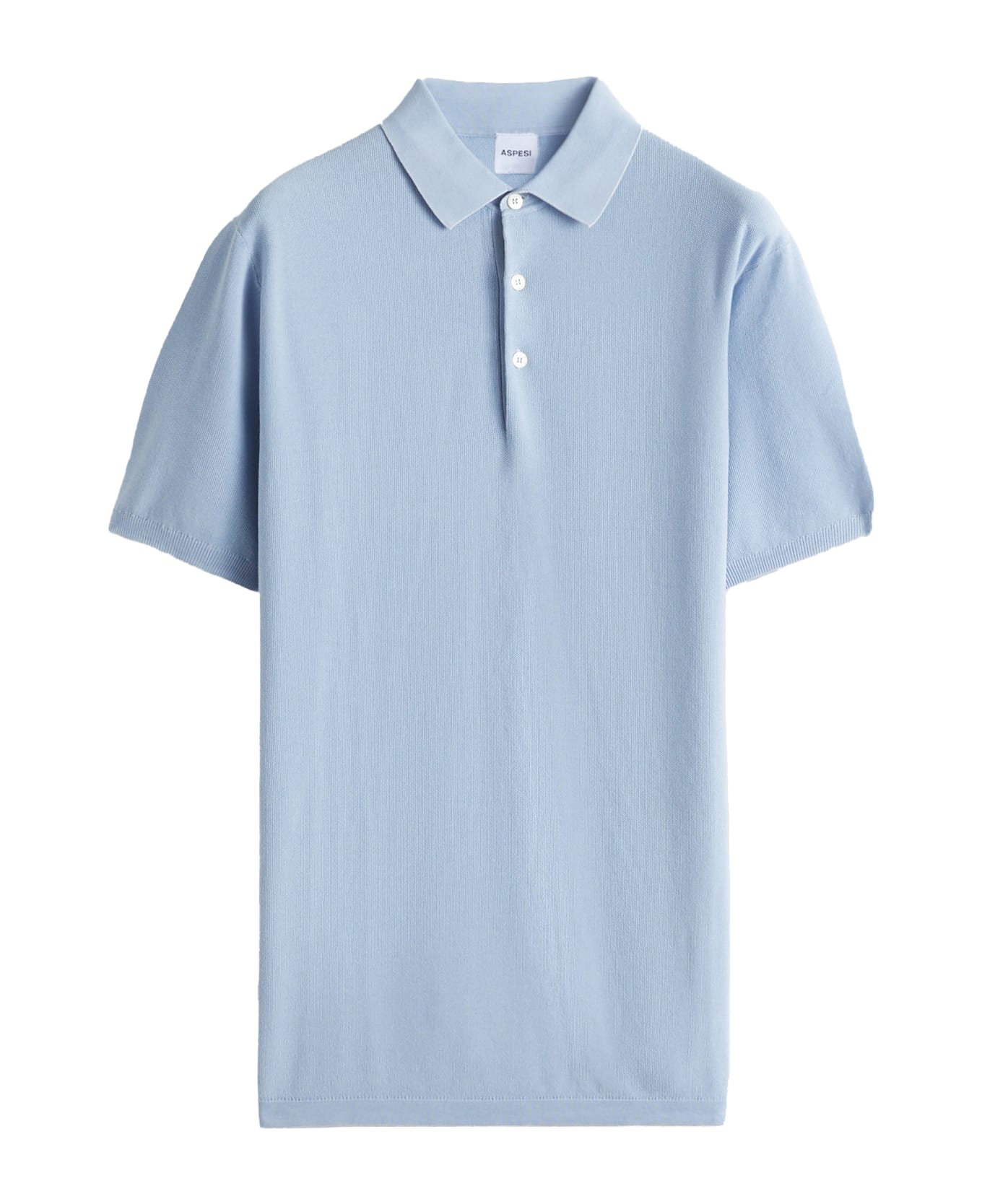 Aspesi Light Blue Short-sleeved Polo Shirt - AZZURRO