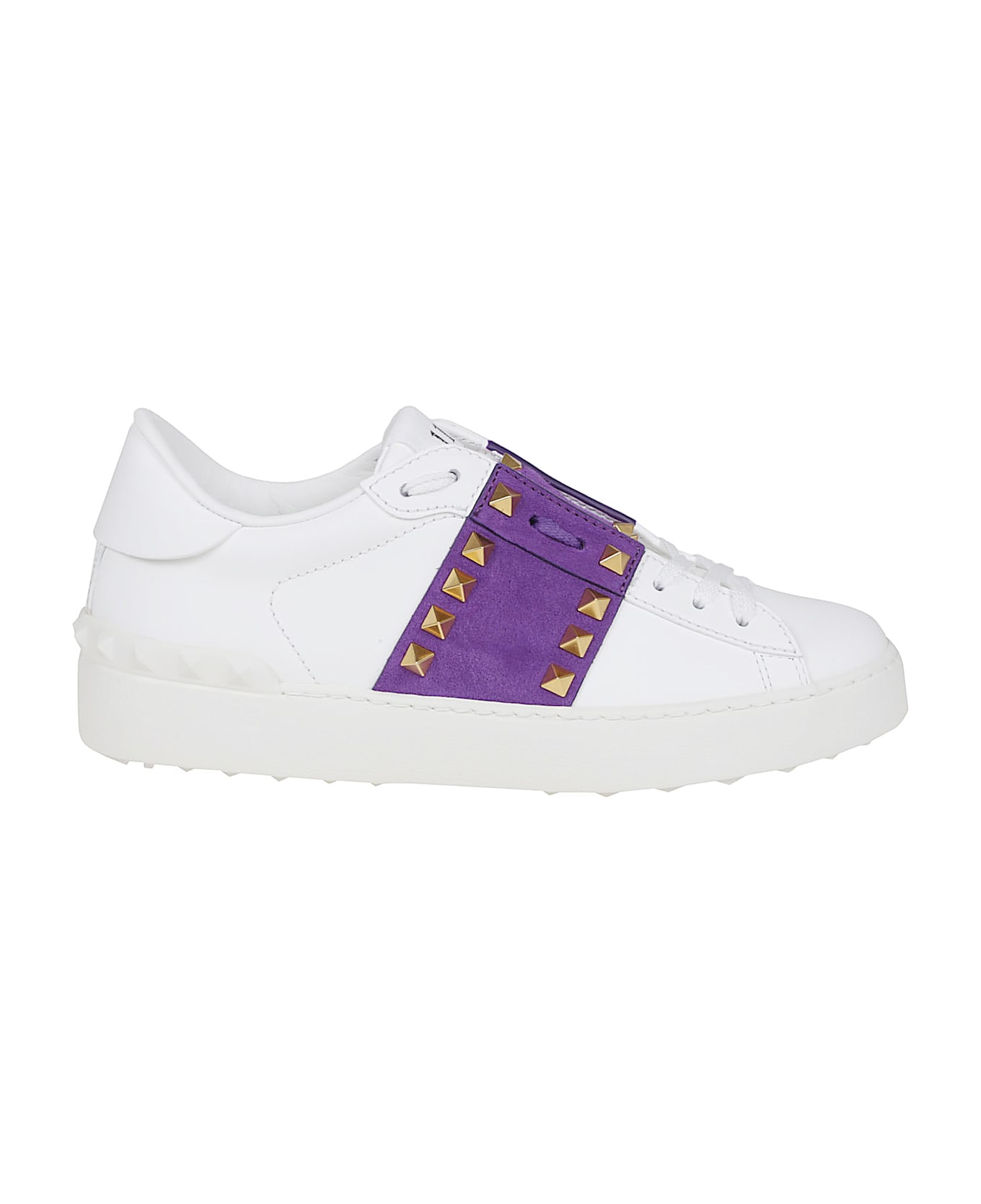 Valentino Garavani Sneaker Rockstud Untitled - Bianco Electric Violet Bianco