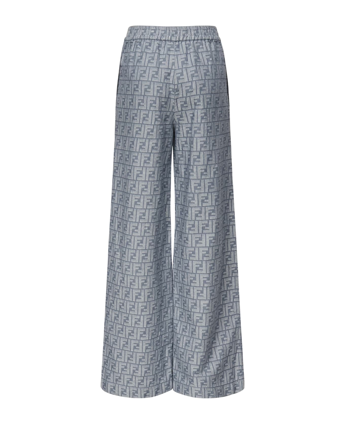 Ff Jacquard Chambray Trousers