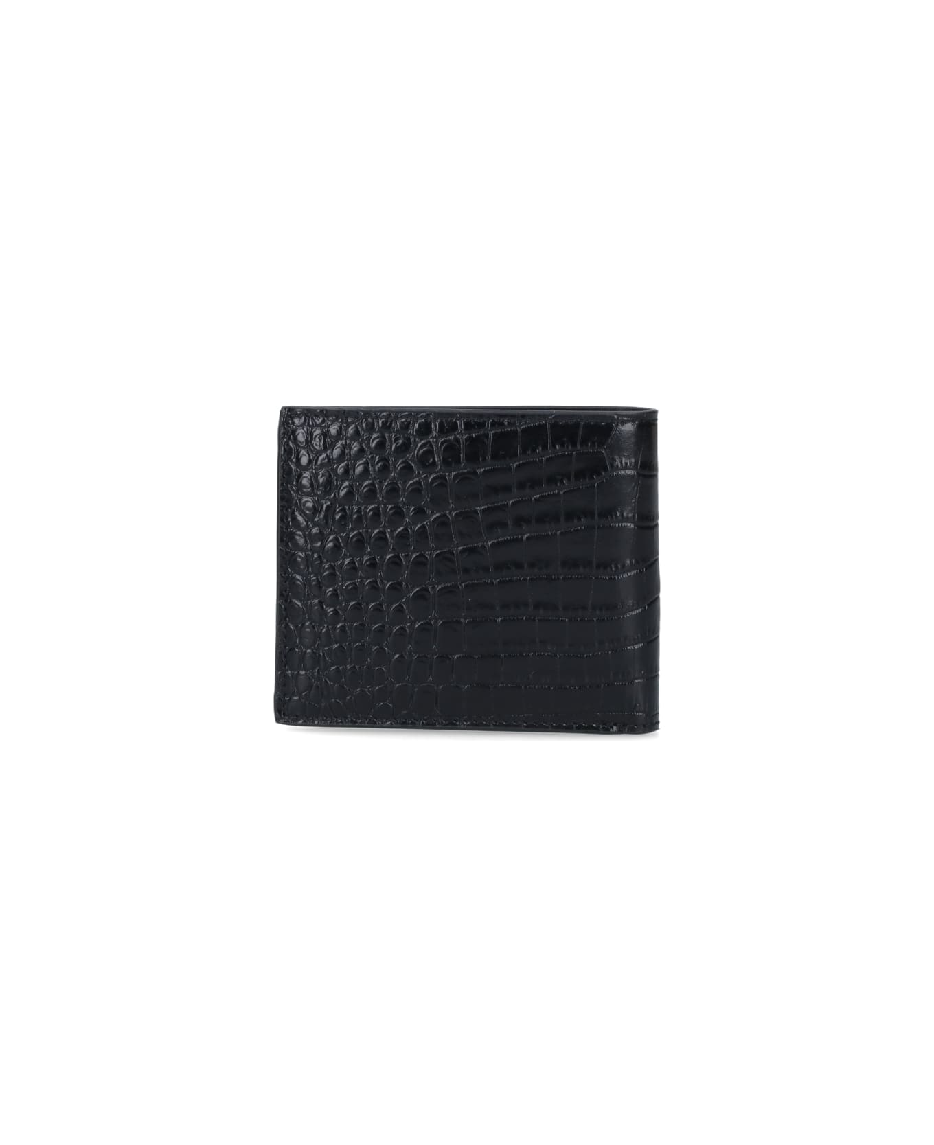 Tom Ford Croco Print Wallet - Black  