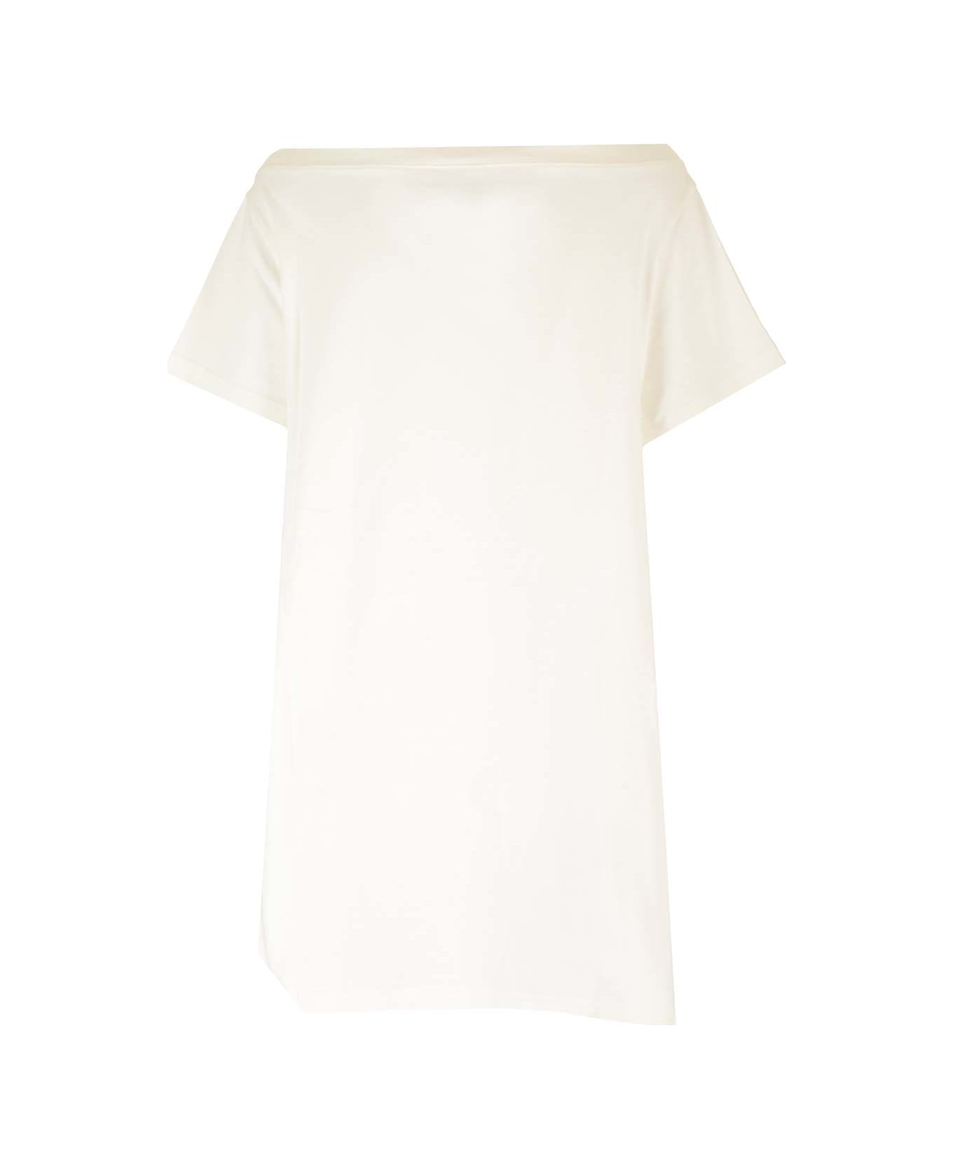 Courrèges Cotton Jersey Mini Dress - HERITAGE WHITE ワンピース＆ドレス