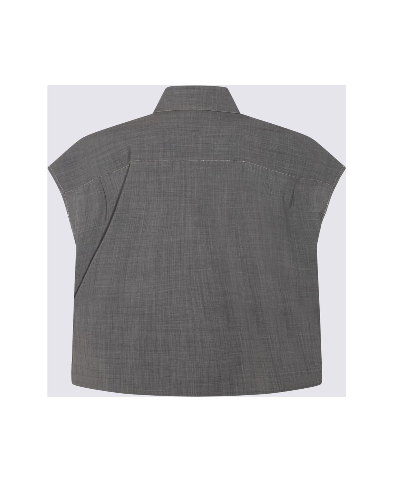 Fabiana Filippi Grey Wool Blend Shirt - ROCCIA MELANGE