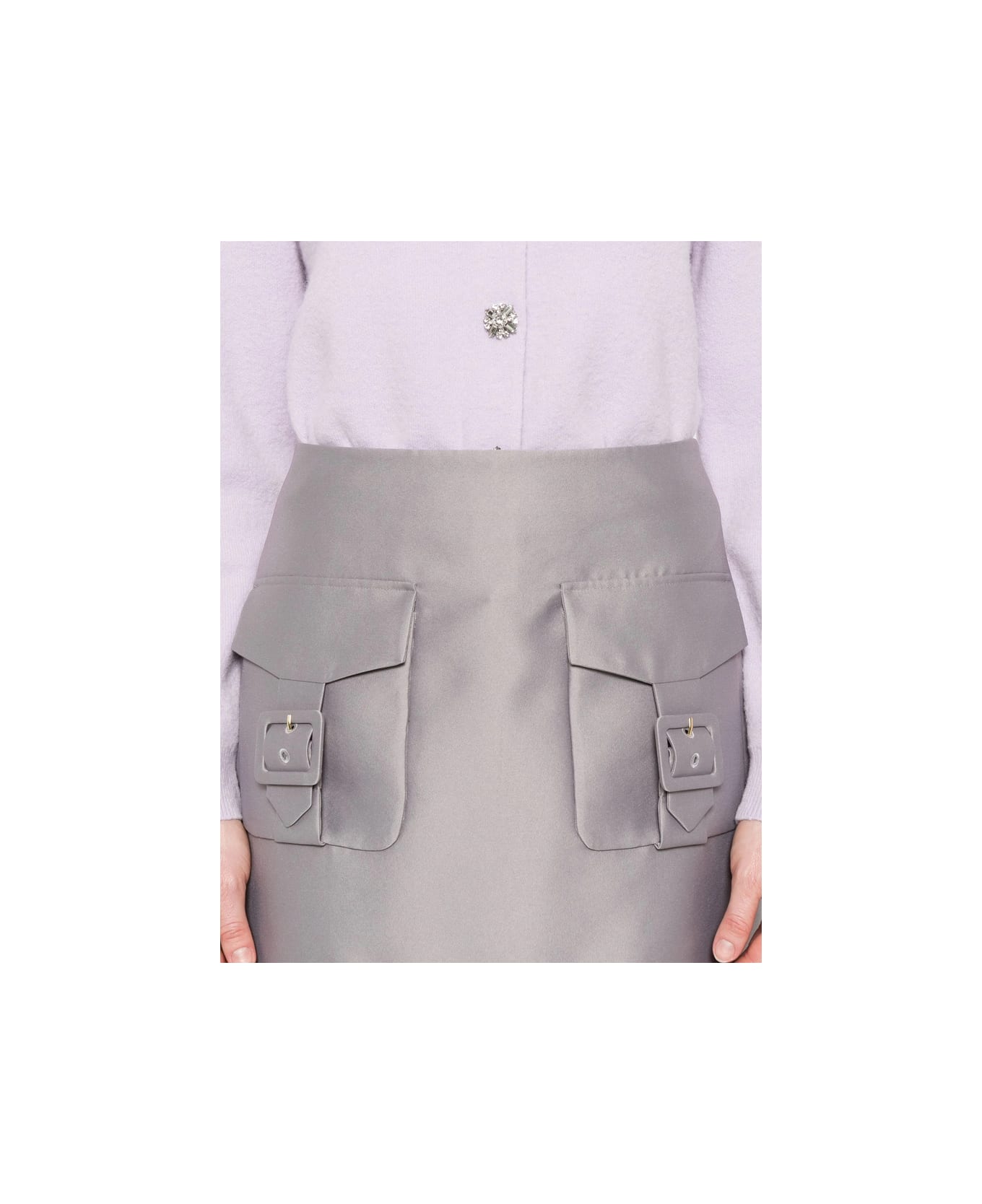 self-portrait Skirt - GREY