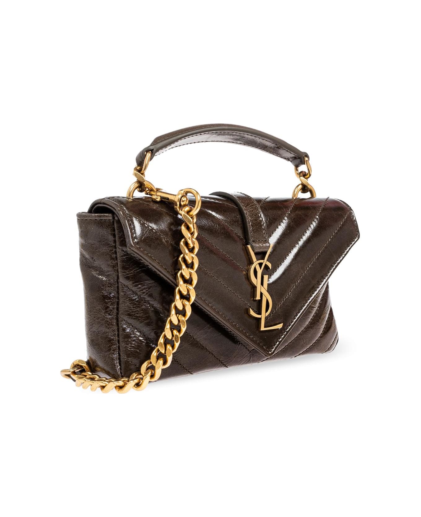 Saint Laurent College Mini Handbag - BEIGE