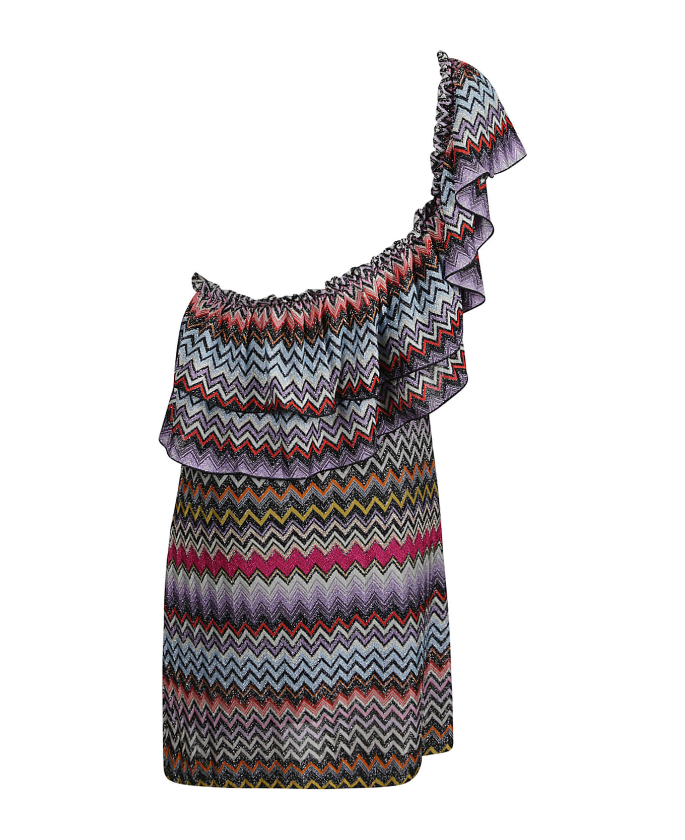 Missoni One-sleeve Printed Dress - Multicolor