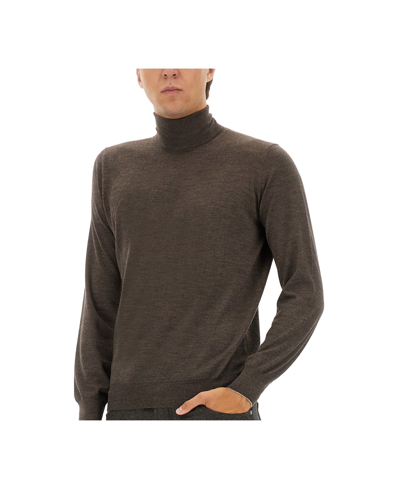 Brunello Cucinelli Turtleneck Shirt - BROWN
