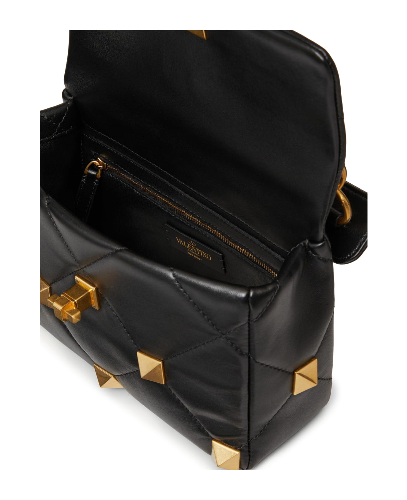 Valentino Garavani Shoulder Bag Roman Stud Nappa Dolce/a.brass Macro Studs - No Black ショルダーバッグ