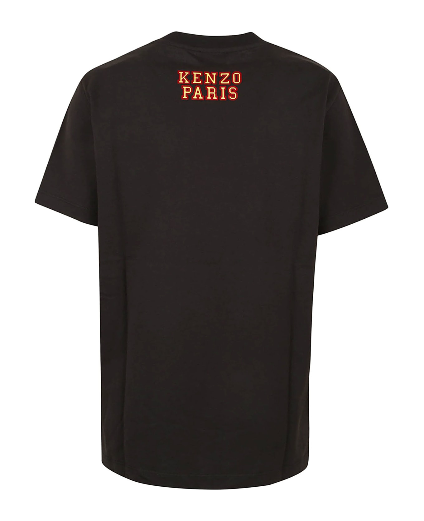 Kenzo Logo Flocked Crewneck T-shirt - J Noir