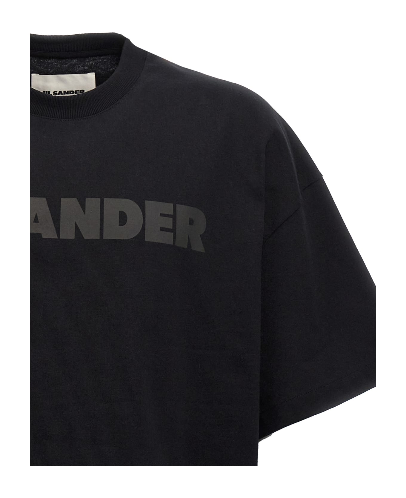 Jil Sander Logo Print T-shirt - Black