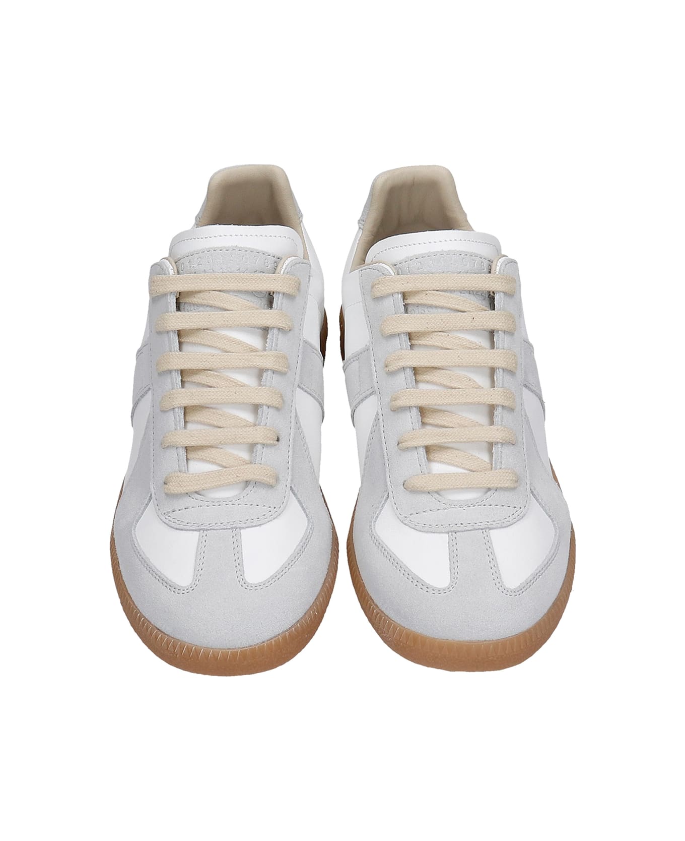 Maison Margiela Replica Sneakers In White Leather - white
