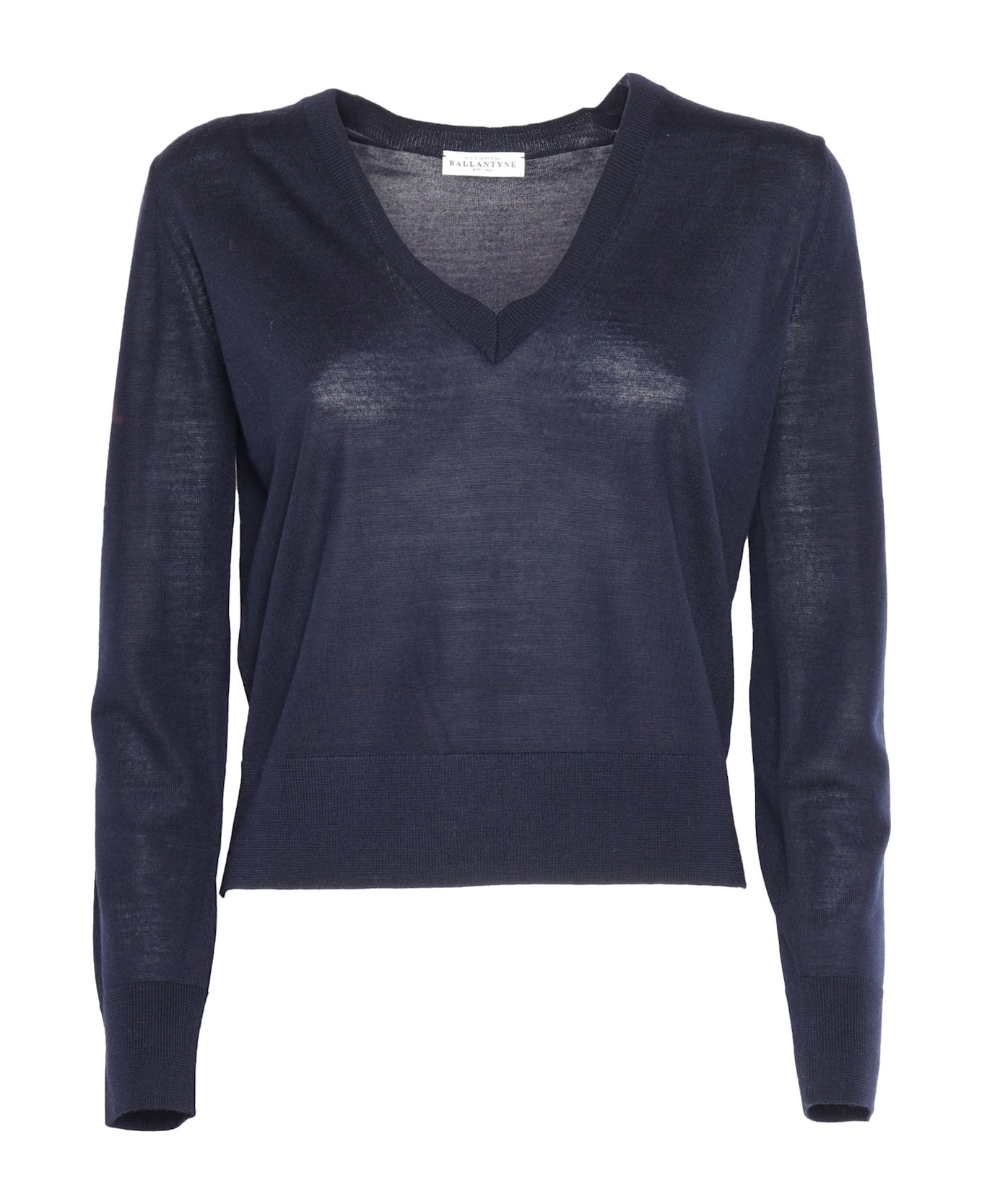 Ballantyne V Neck Pullover - BLUE