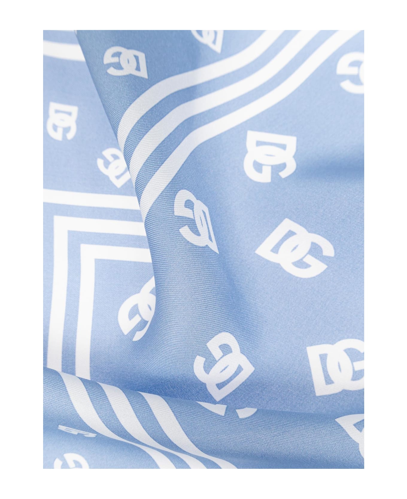 Dolce 
Gabbana Logo Scarf - Light Blue