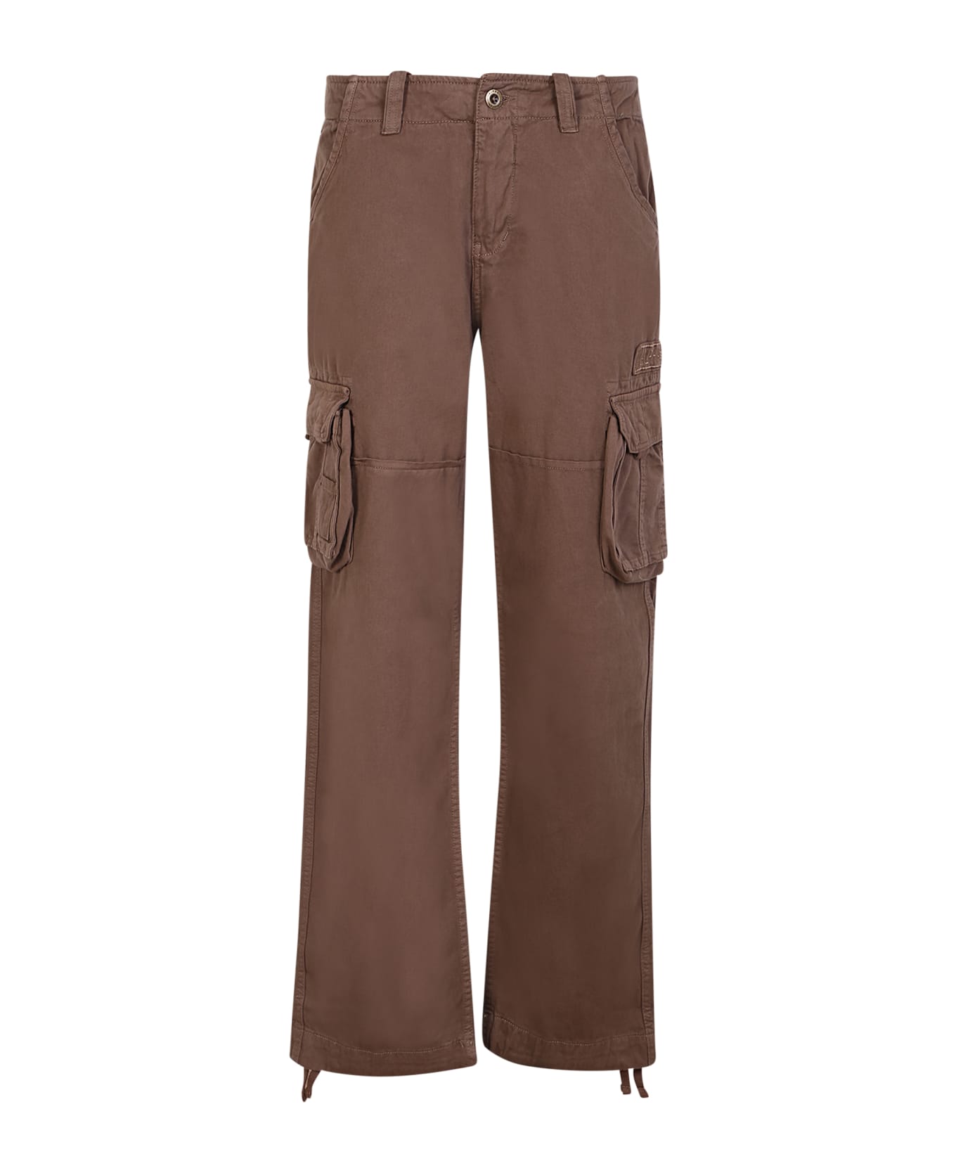 Alpha Industries Brown Cargo Trousers - Beige ボトムス