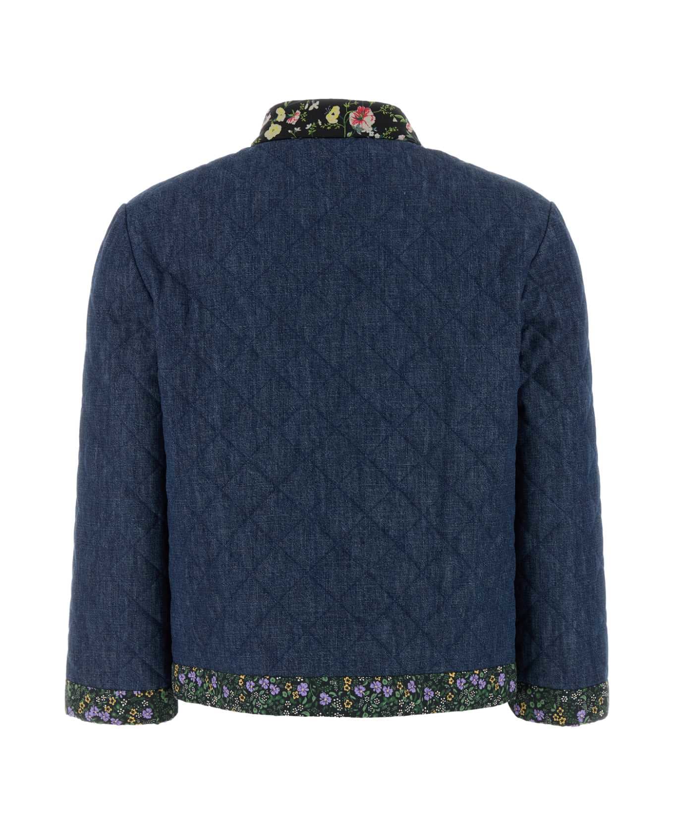 Valentino Garavani Blue Chambray Blazer - BLUMEDIO