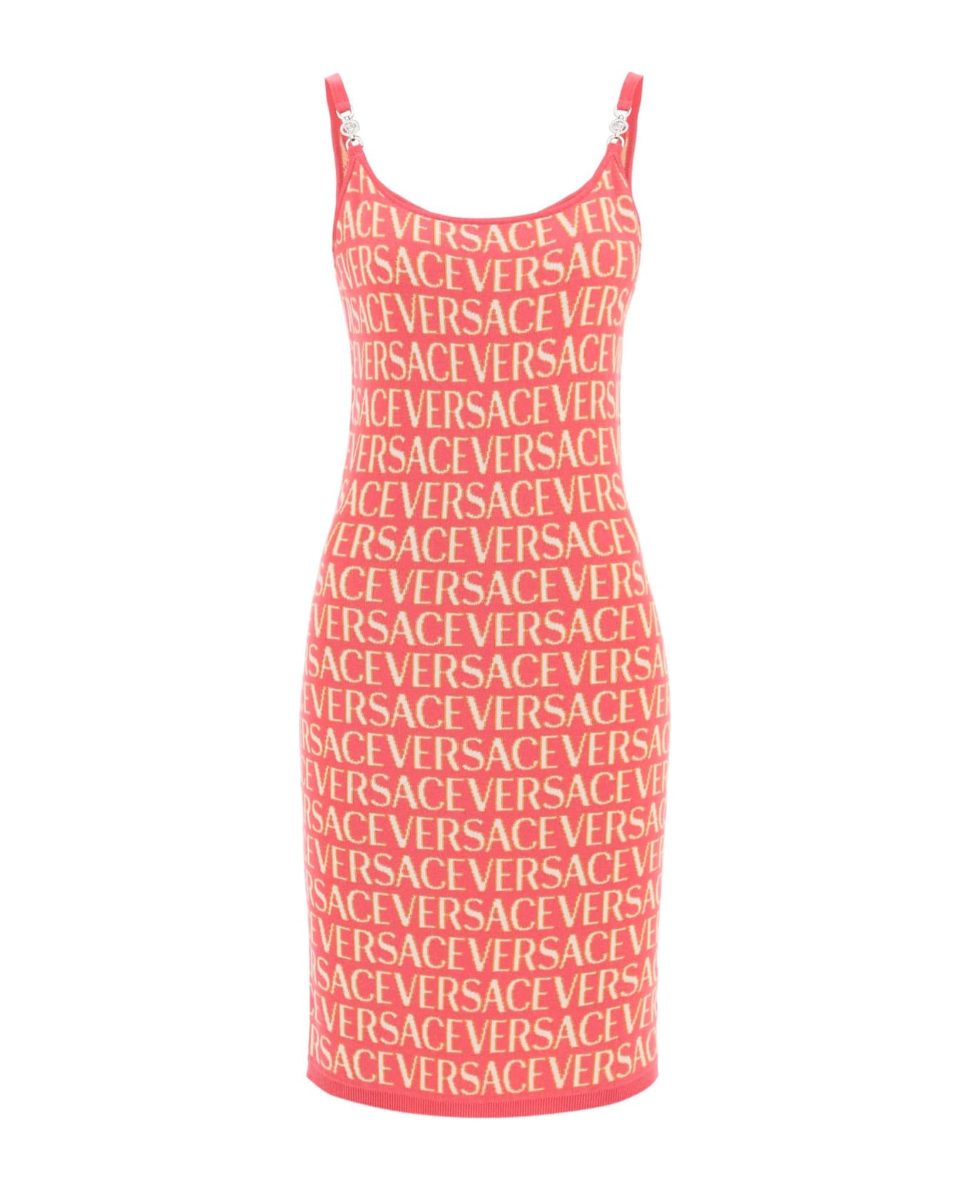 Versace Midi Dress - Fuxia+rosa ワンピース＆ドレス