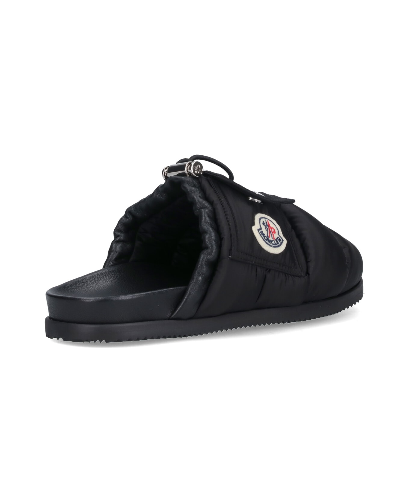 Moncler Padded Mules "mon Pocket" - Black  