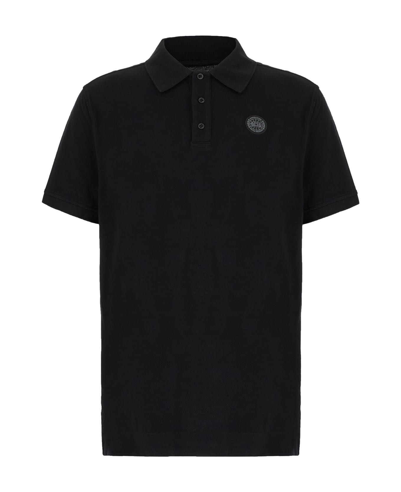 Canada Goose Black Piquet Polo Shirt - BLACK NOIR