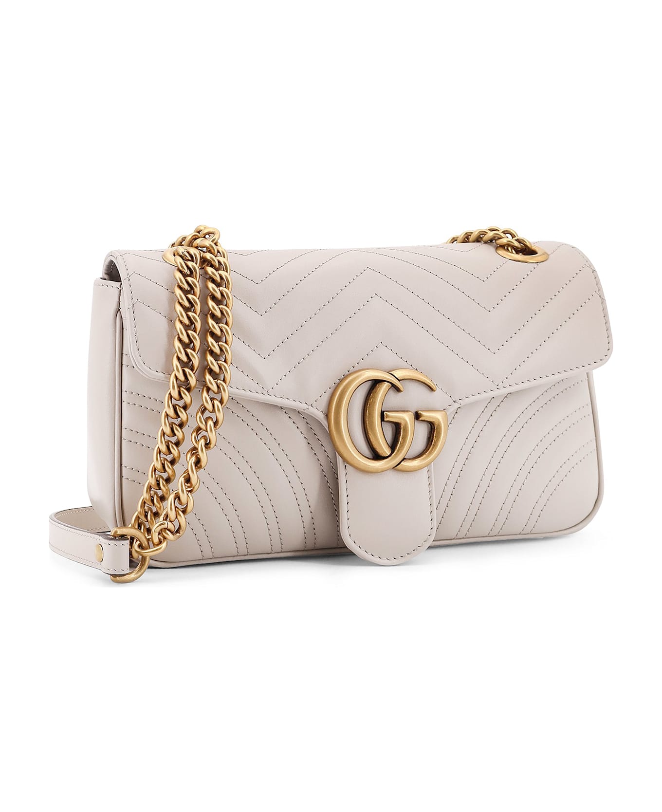 Gucci Gg Marmont Matelassé Leather Shoulder Bag - Ivory