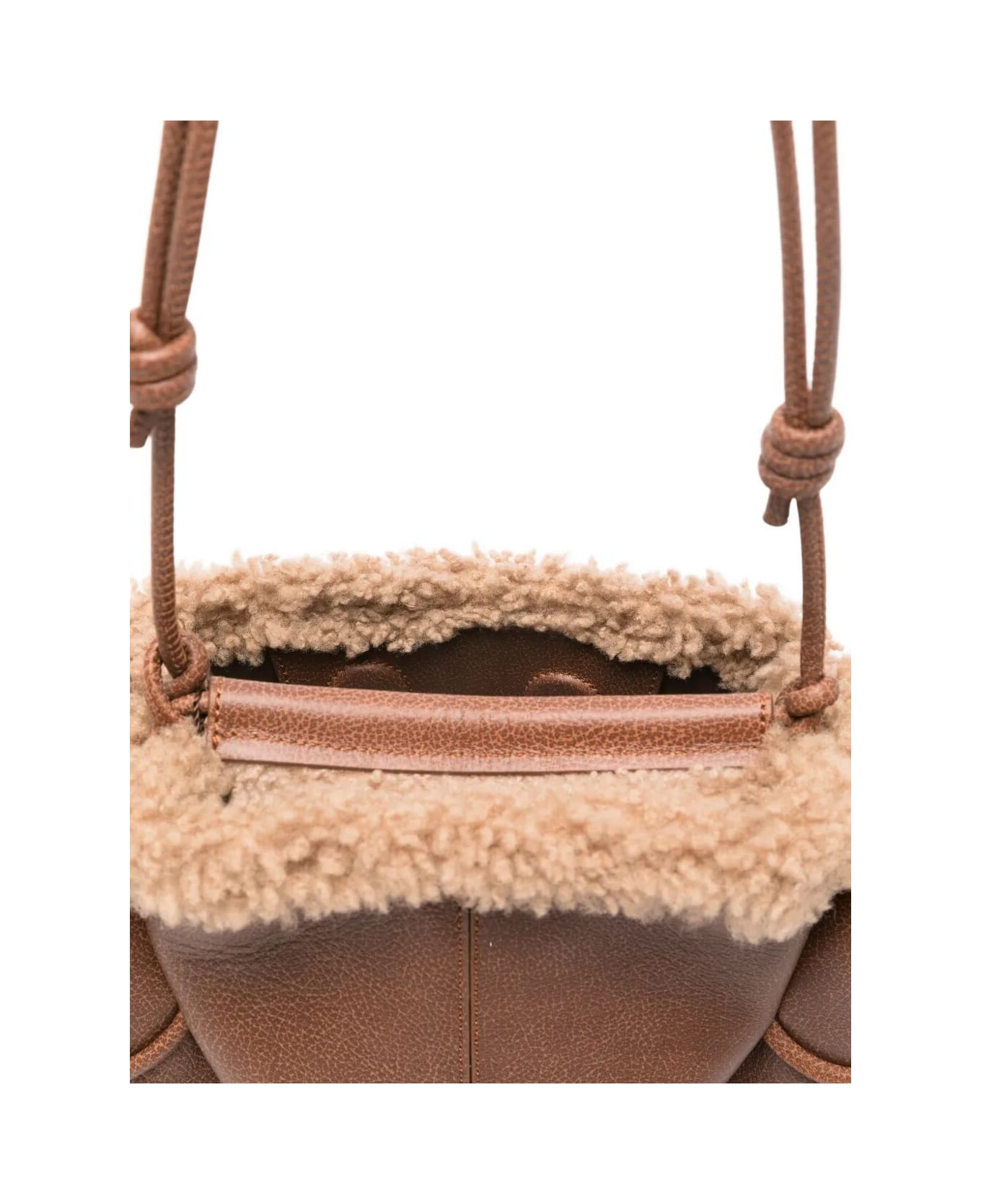 Hereu Arta Mini Curly Shearling Trims - Chestnut